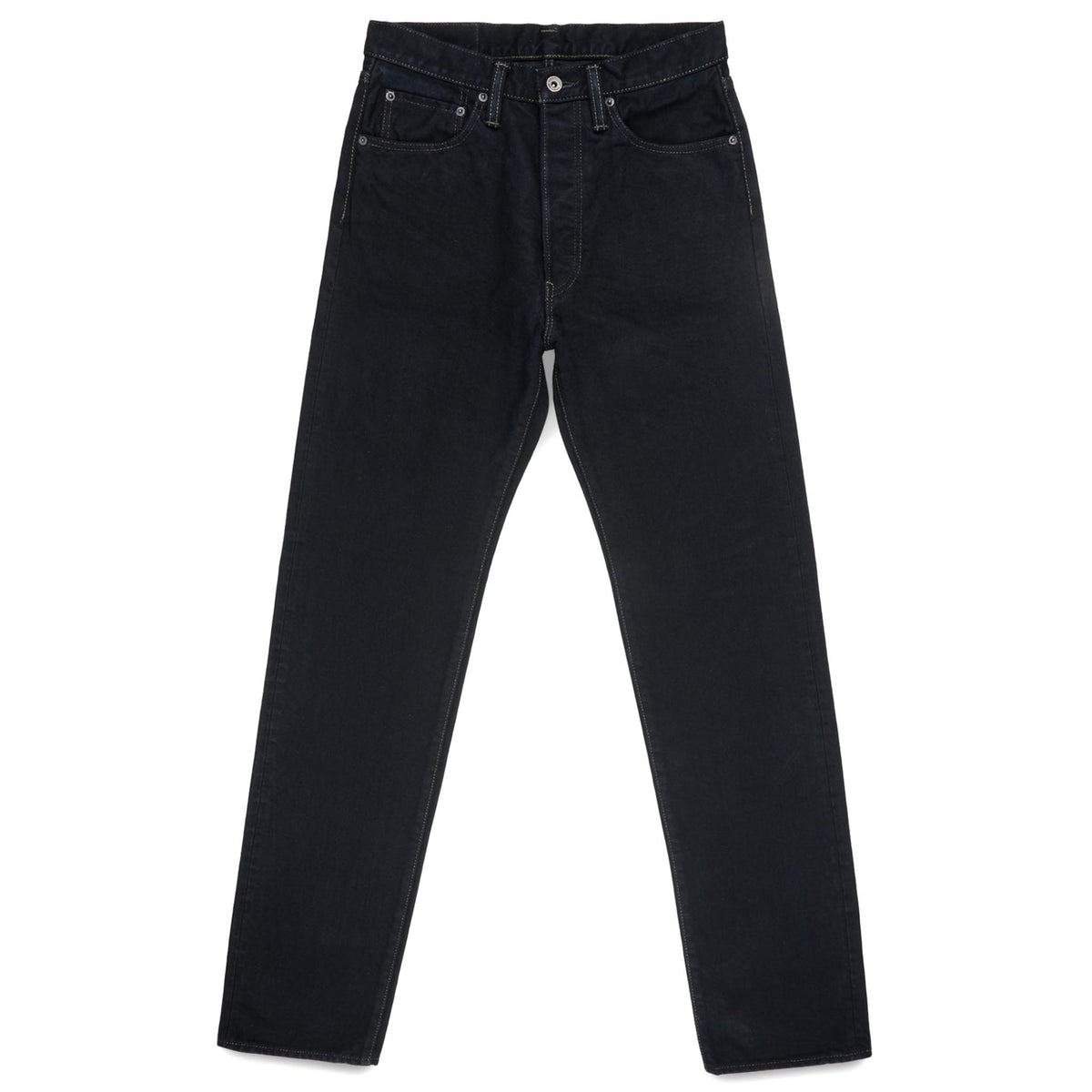 IH-1955S-142od 14oz Selvedge Denim "1955" Vintage Tapered Jeans - Indigo Overdyed Black