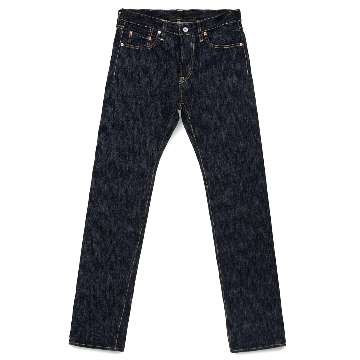 IH-666S-SLB 16oz Slubby Selvedge Denim Slim Straight Cut Jeans - Indigo