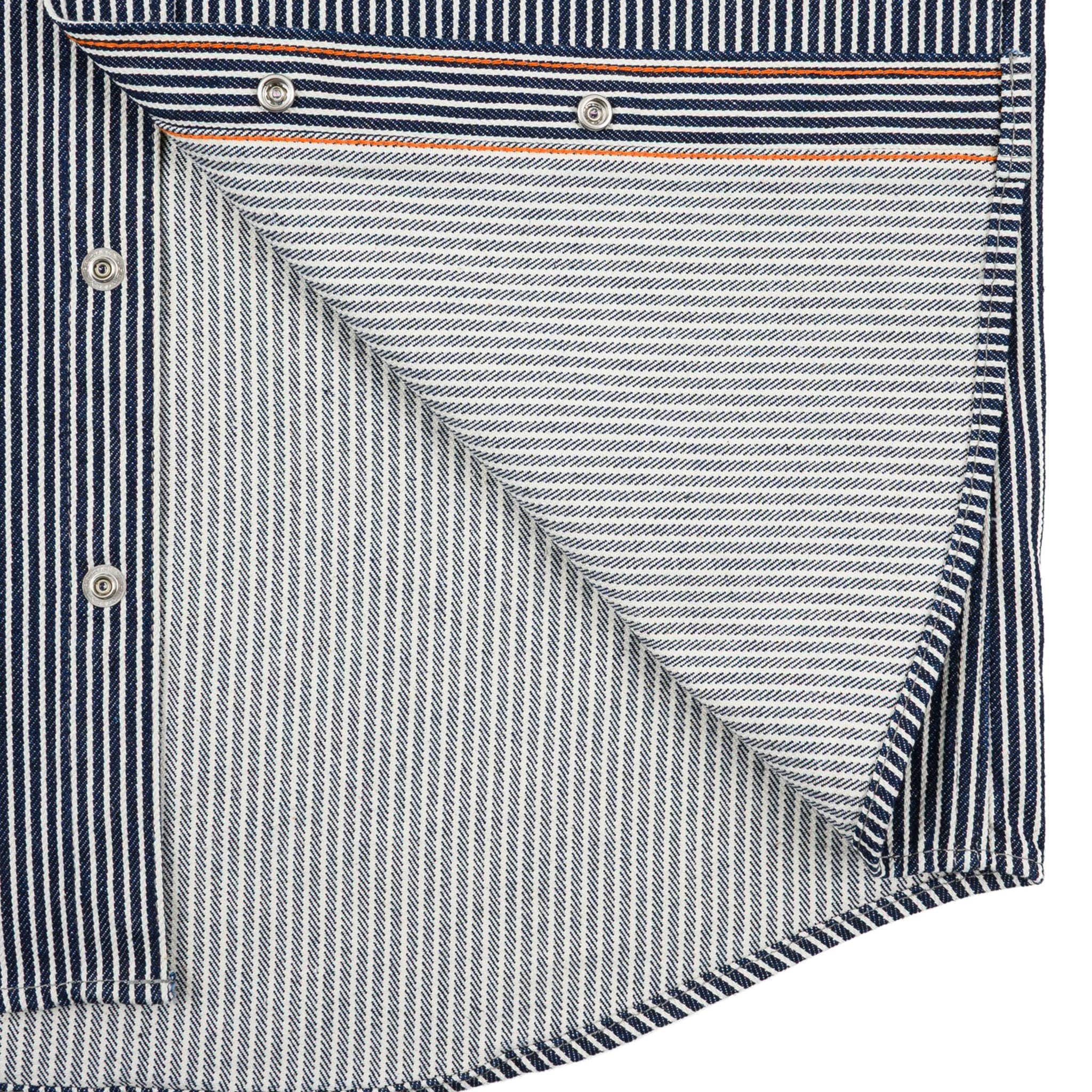 IHSH-07-IND 12oz Hickory Stripe Western Shirt - Indigo