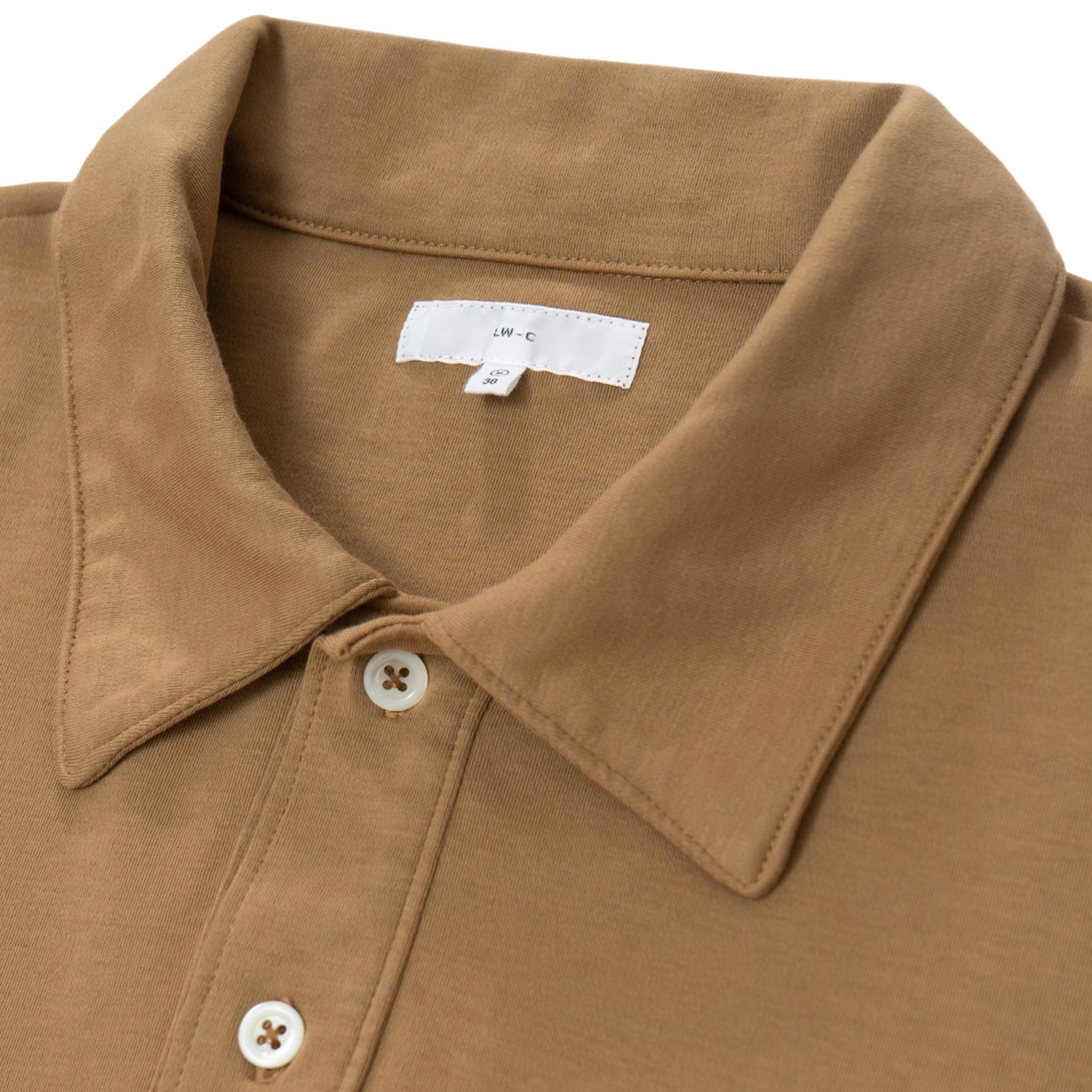 LW-P301 Interlock Two Button Polo - Cashew