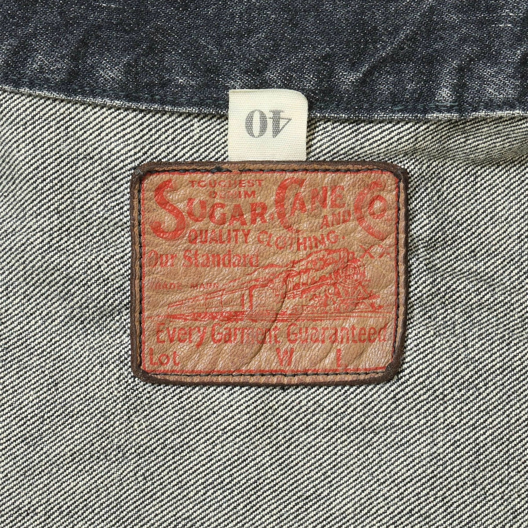 SC15650H 14.25oz Black Selvedge Denim Jacket 1953 Aged Model