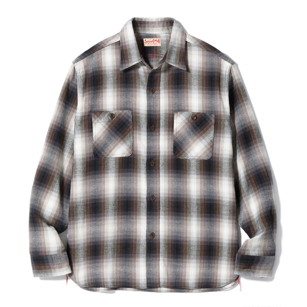 SC29561 Twill Check Work Shirt - Brown
