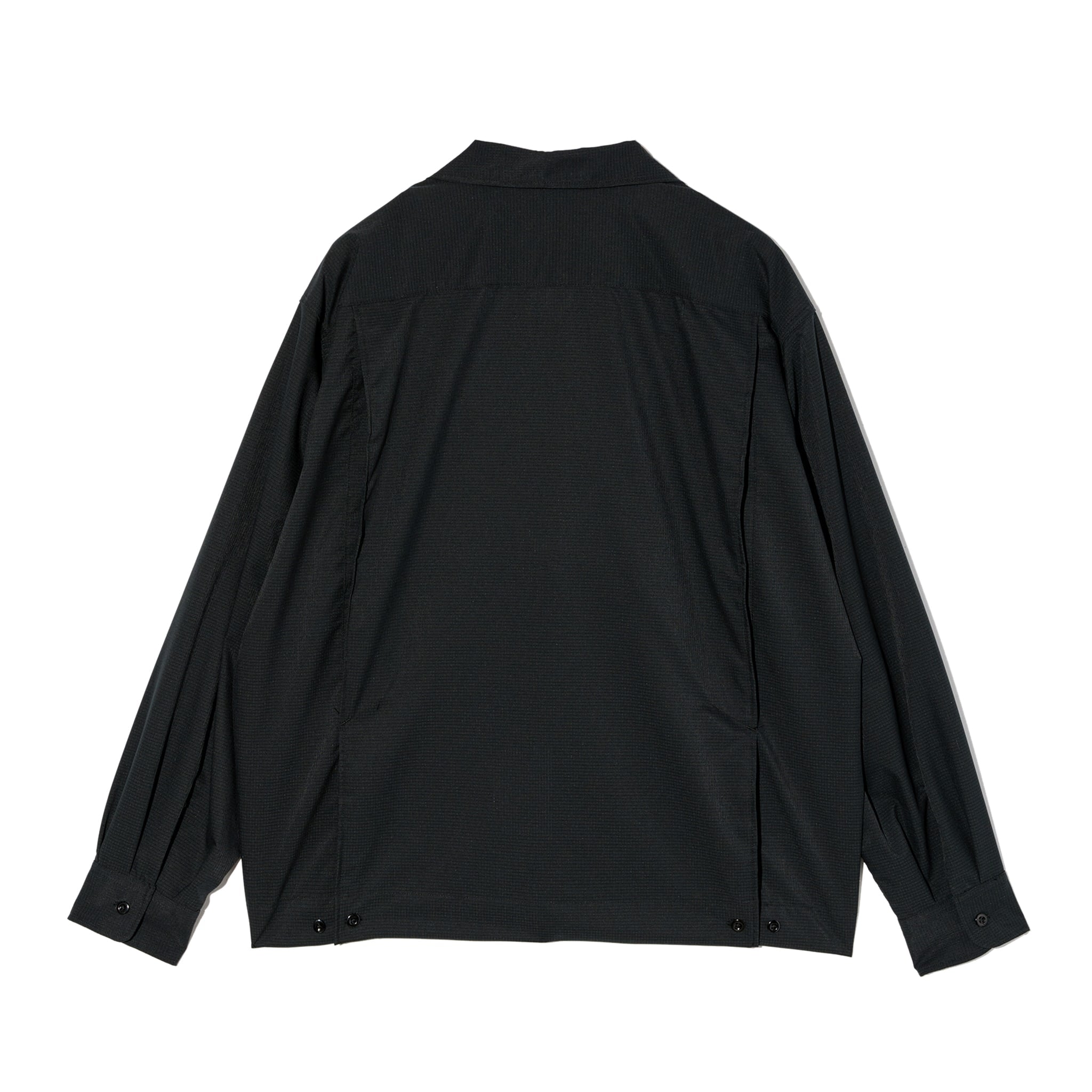 Bowling Shirt - Black Polyester Mesh