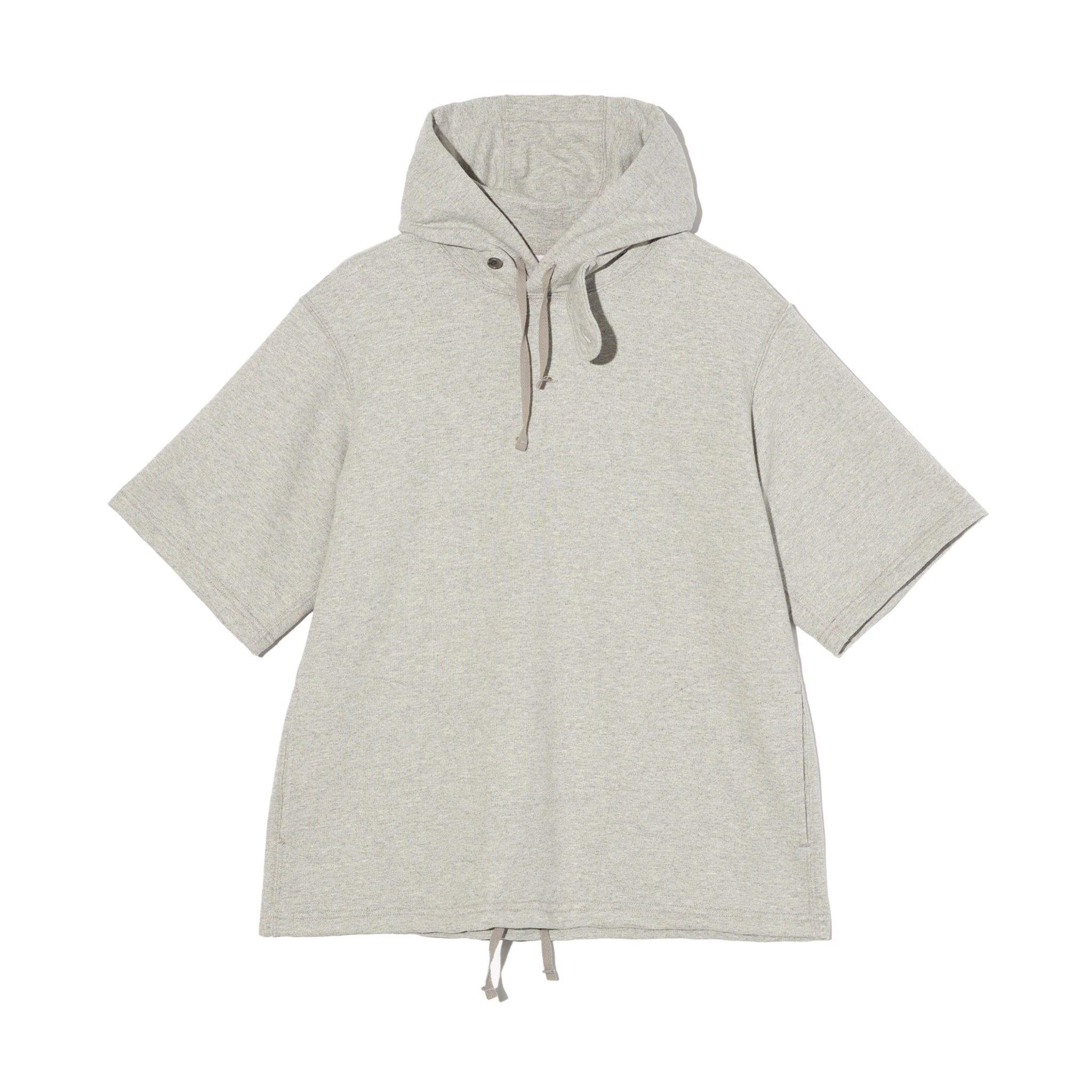 Short Sleeve Hoody - Heather Grey French Terry