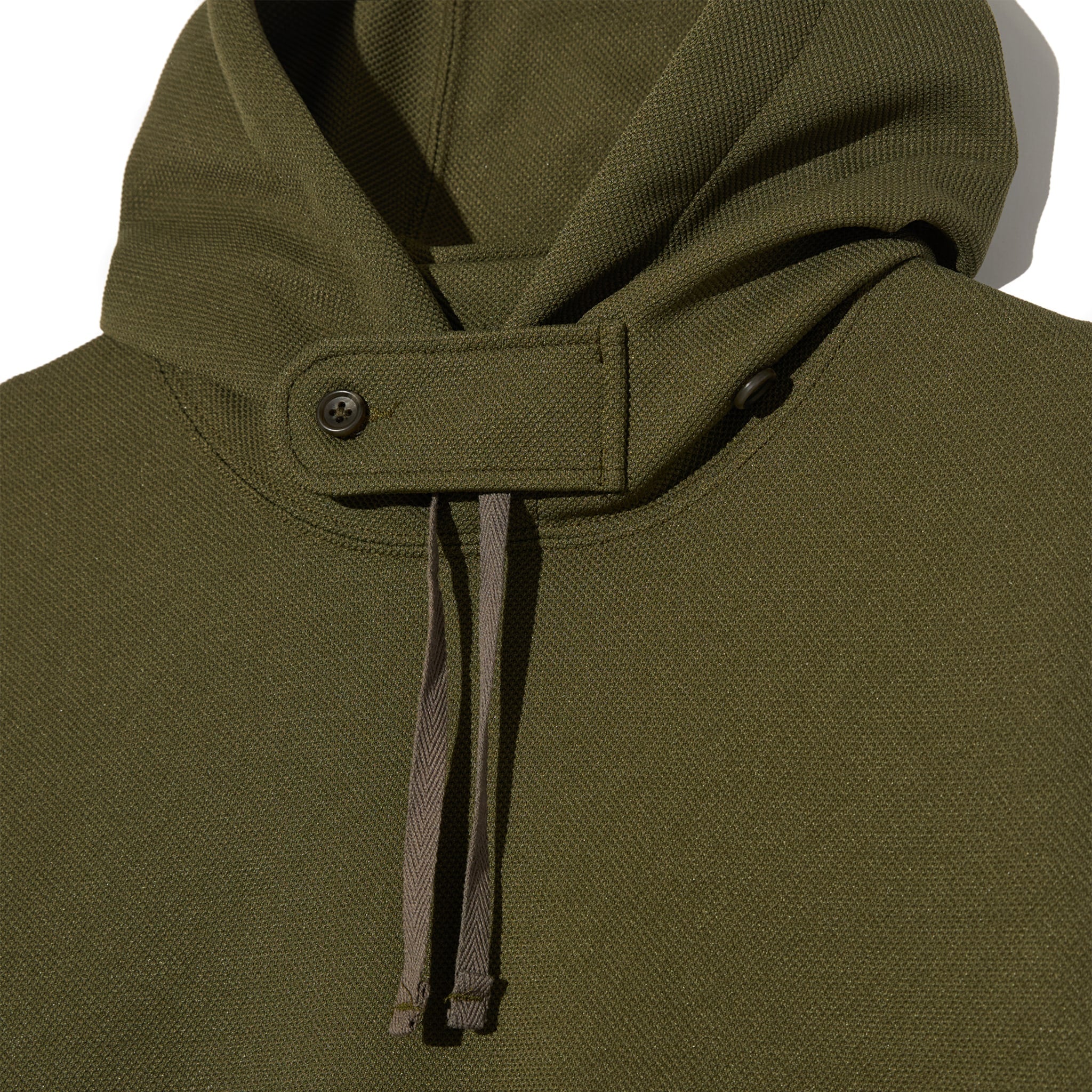 Short Sleeve Hoody - Olive Diamond Poly Knit