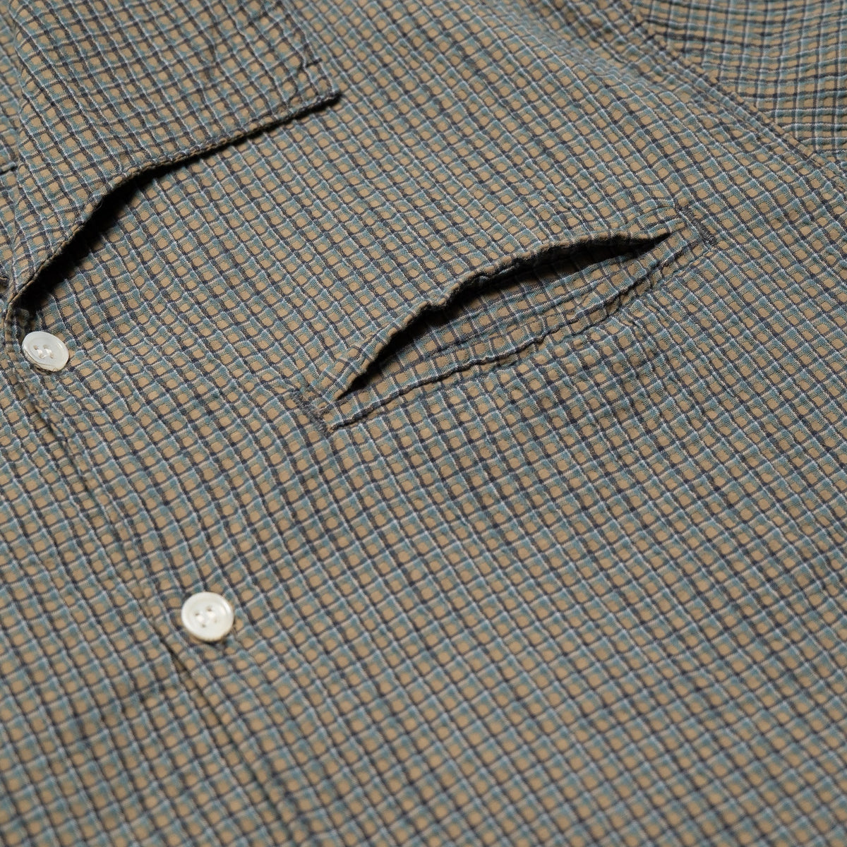Cayucos Seersucker - Olive Plaid