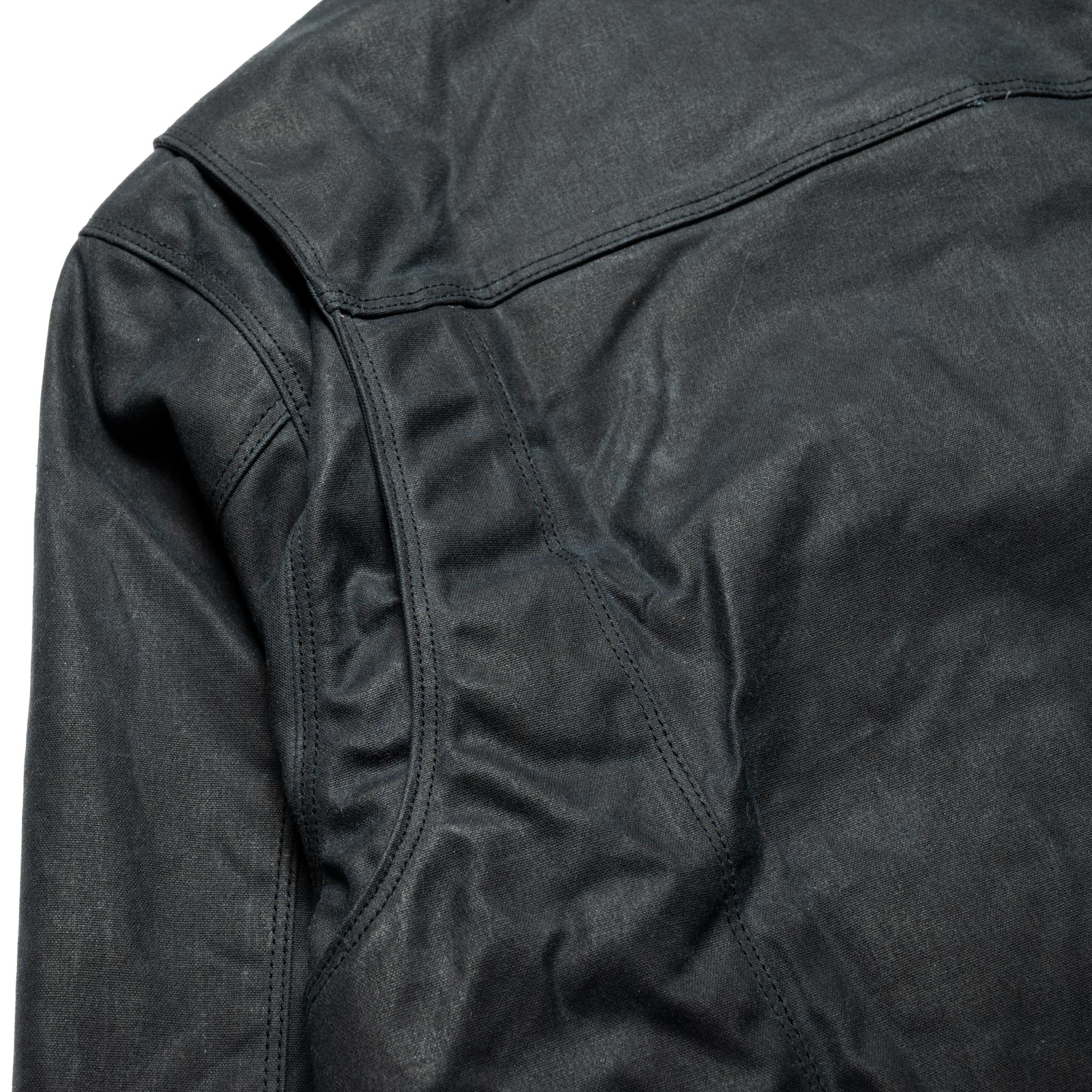 RJ-1 Riders Jacket Waxed Canvas - Black (Brown Lining)