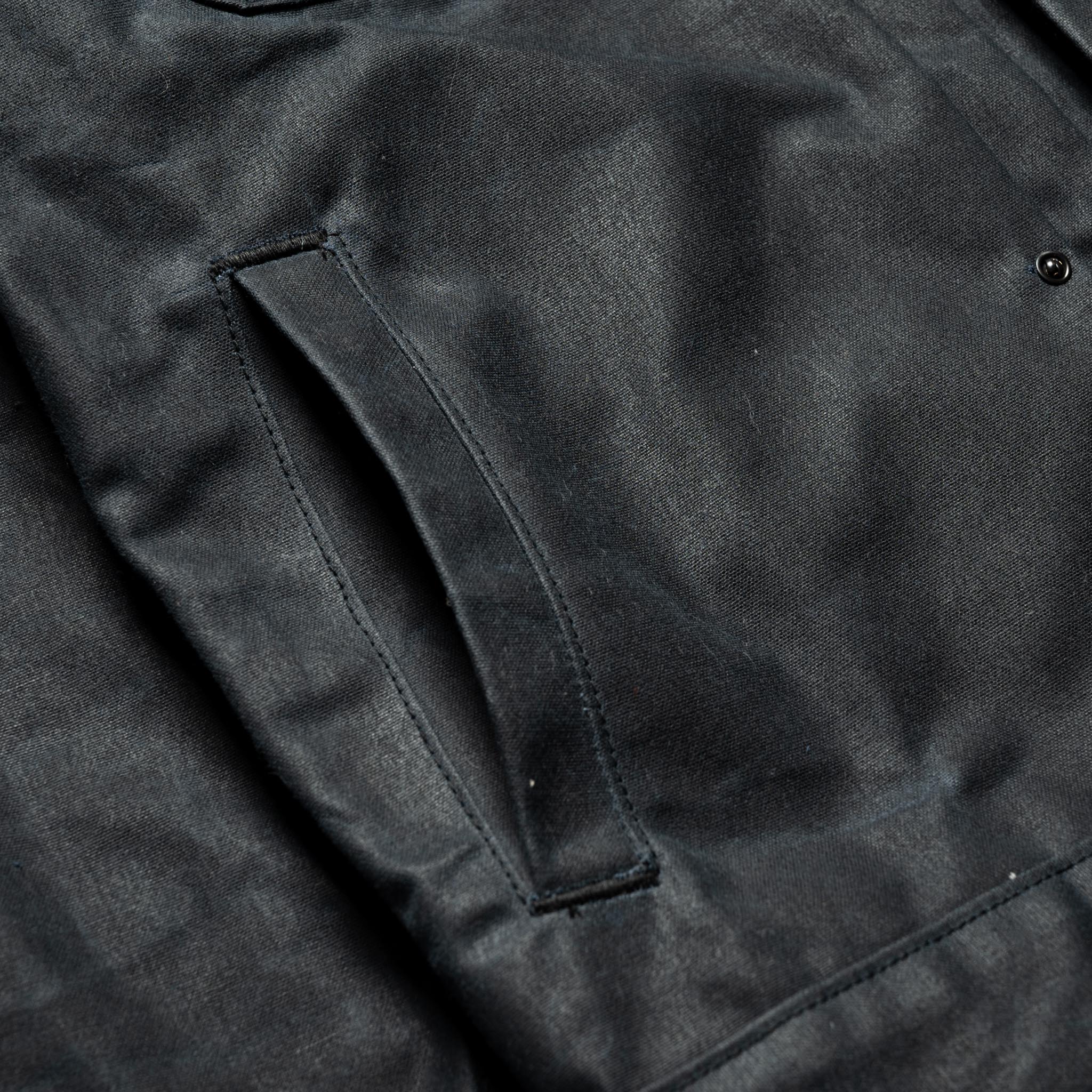 RJ-1 Riders Jacket Waxed Canvas - Black (Brown Lining)