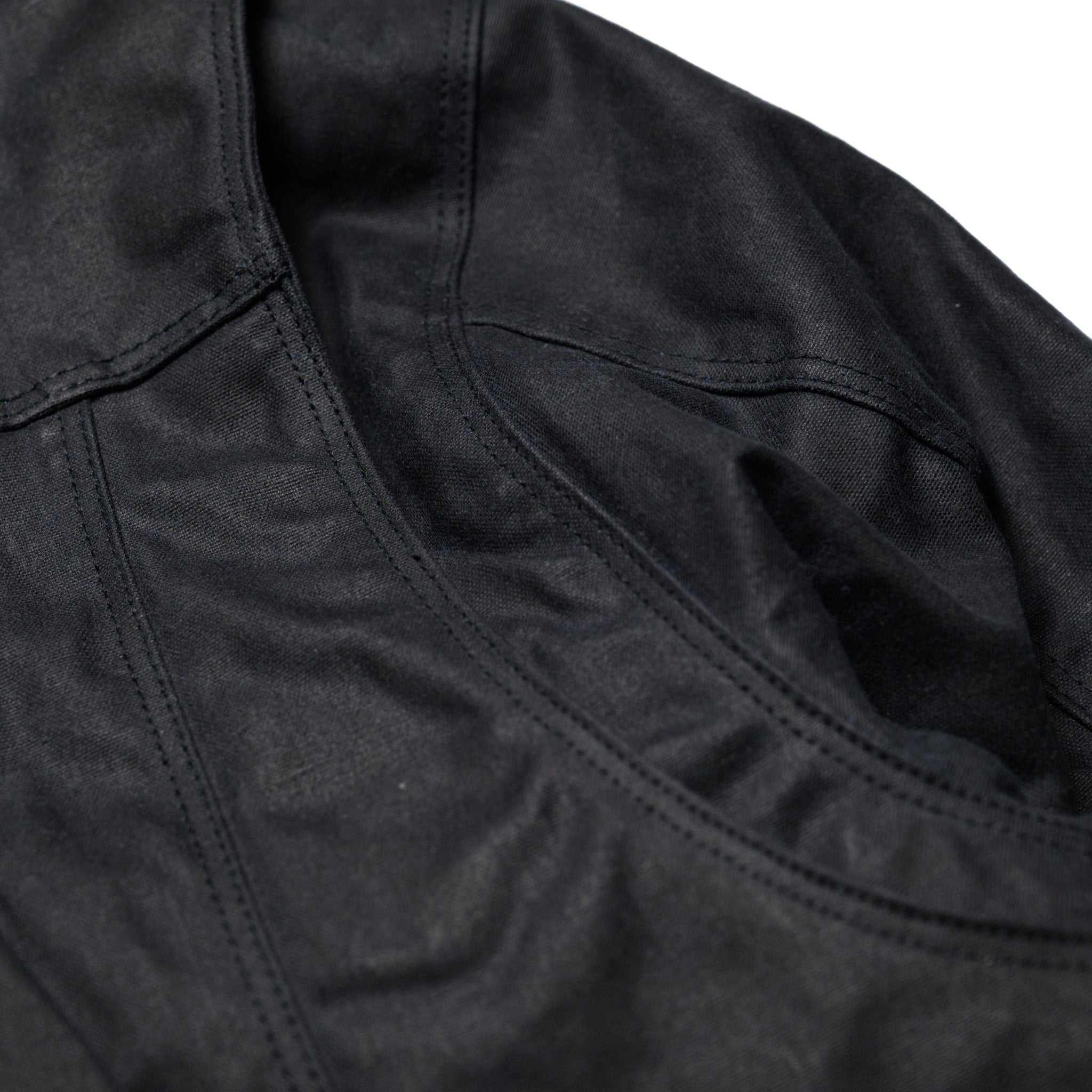 RJ-1 Riders Jacket Waxed Canvas - Black (Purple Lining)