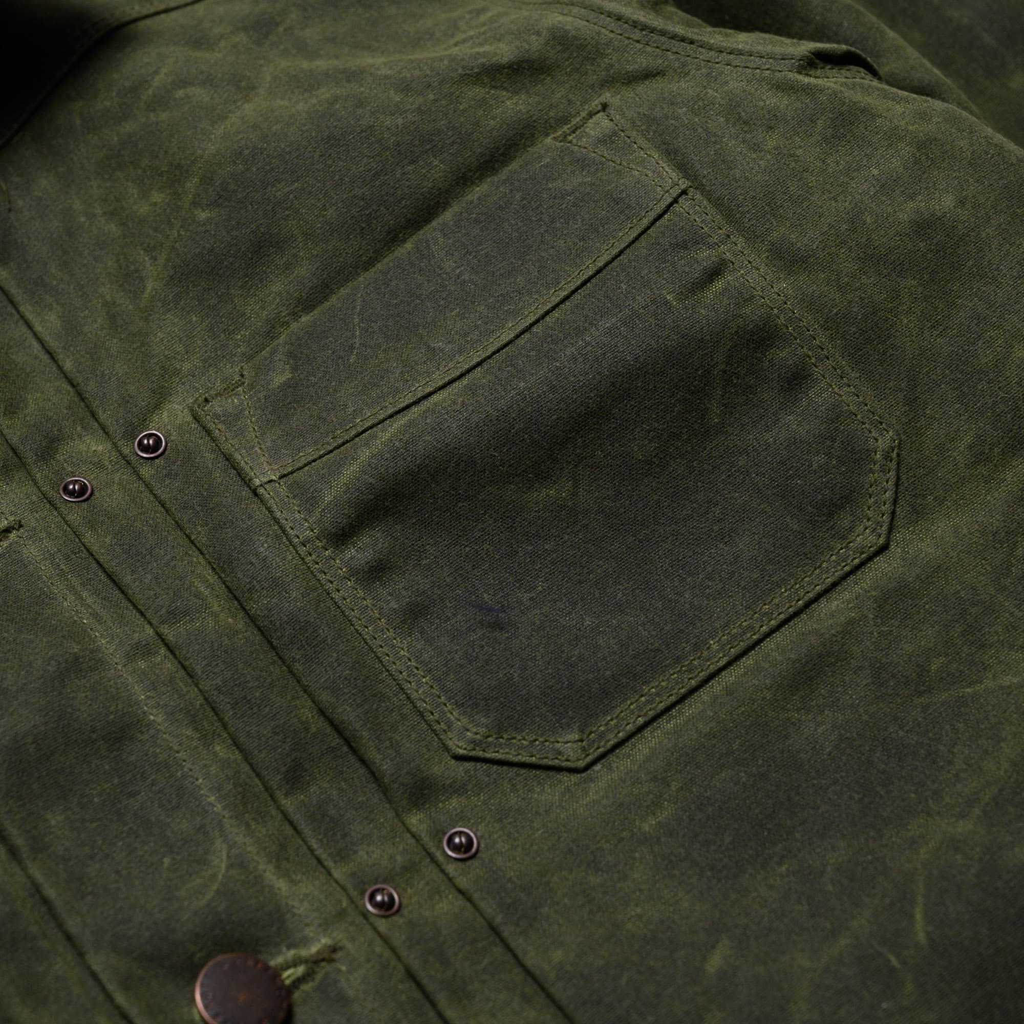 RJ-1 Riders Jacket Waxed Canvas - Olive (Olive Lining)
