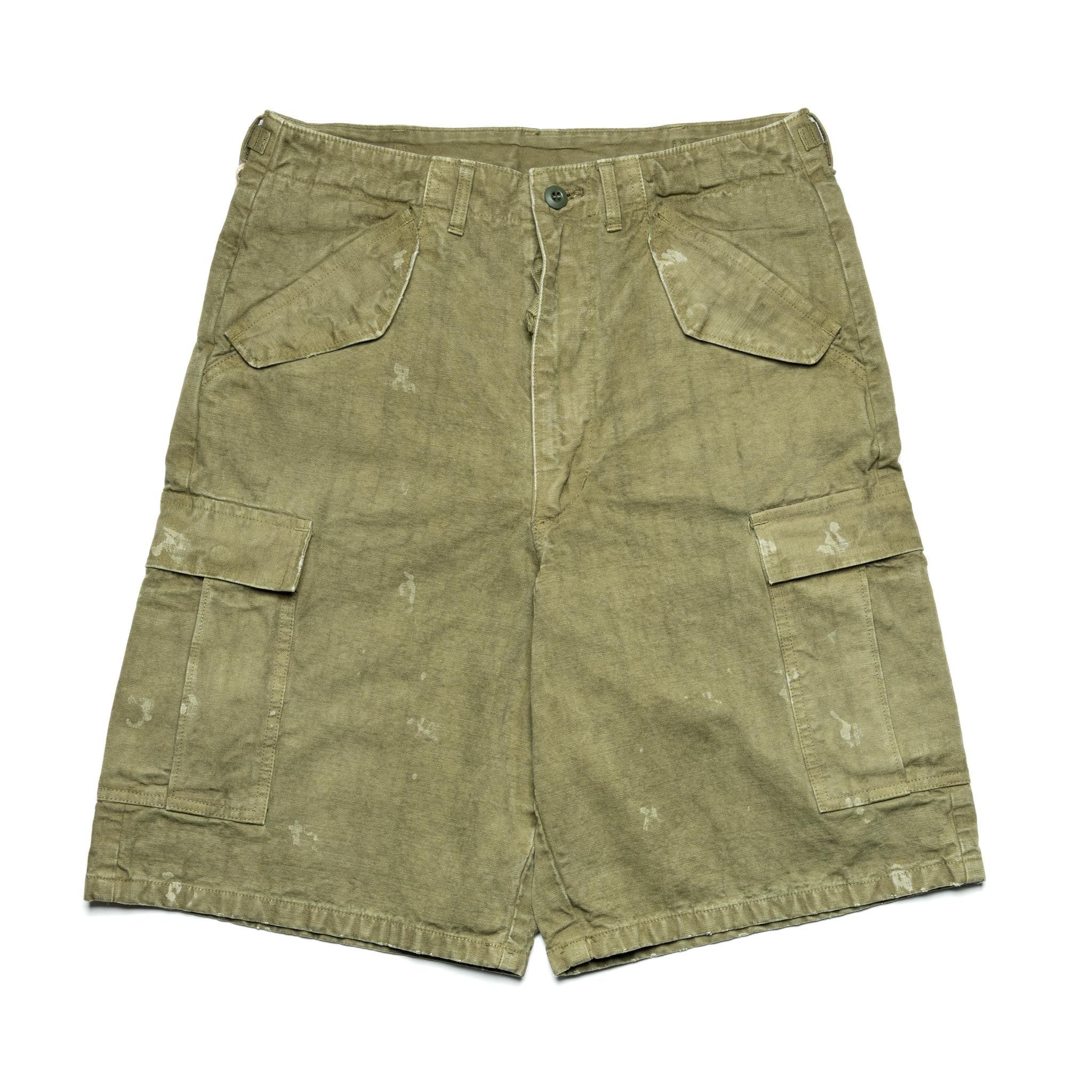 1144VE Tent Cloth Field Cargo Shorts VE (Vintage Effect) Olive Drab