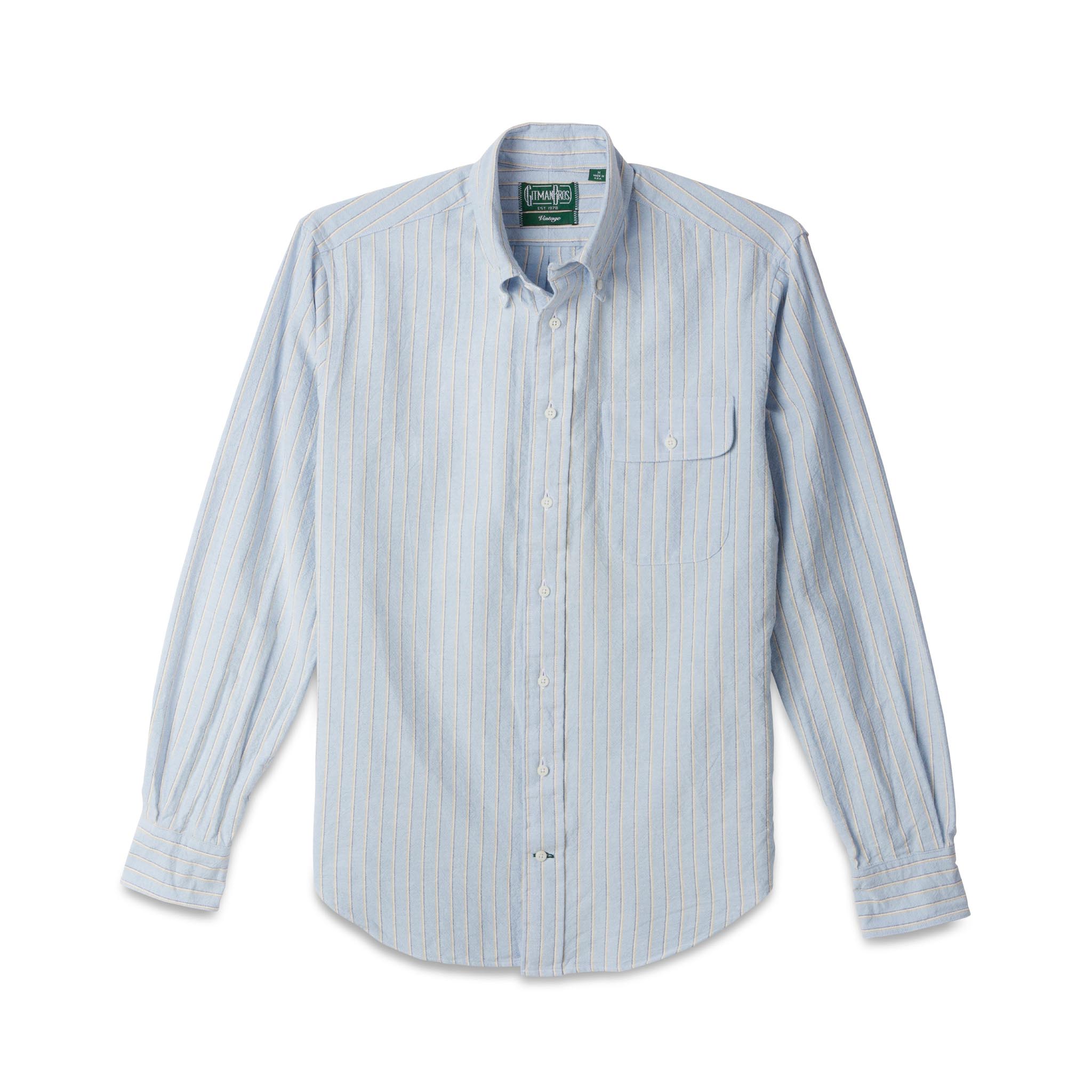 Blue Striped Japanese Oxford