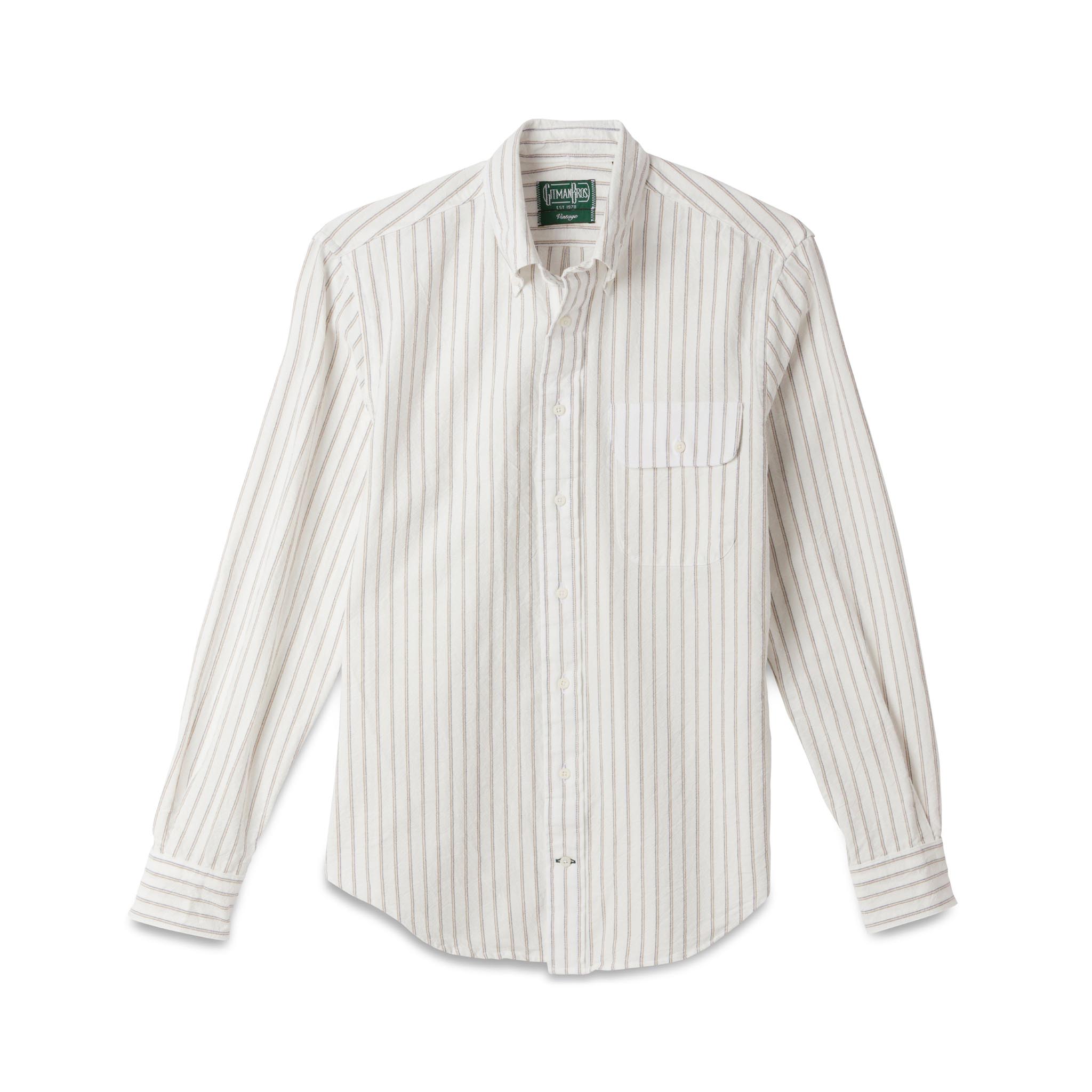 White Striped Japanese Oxford