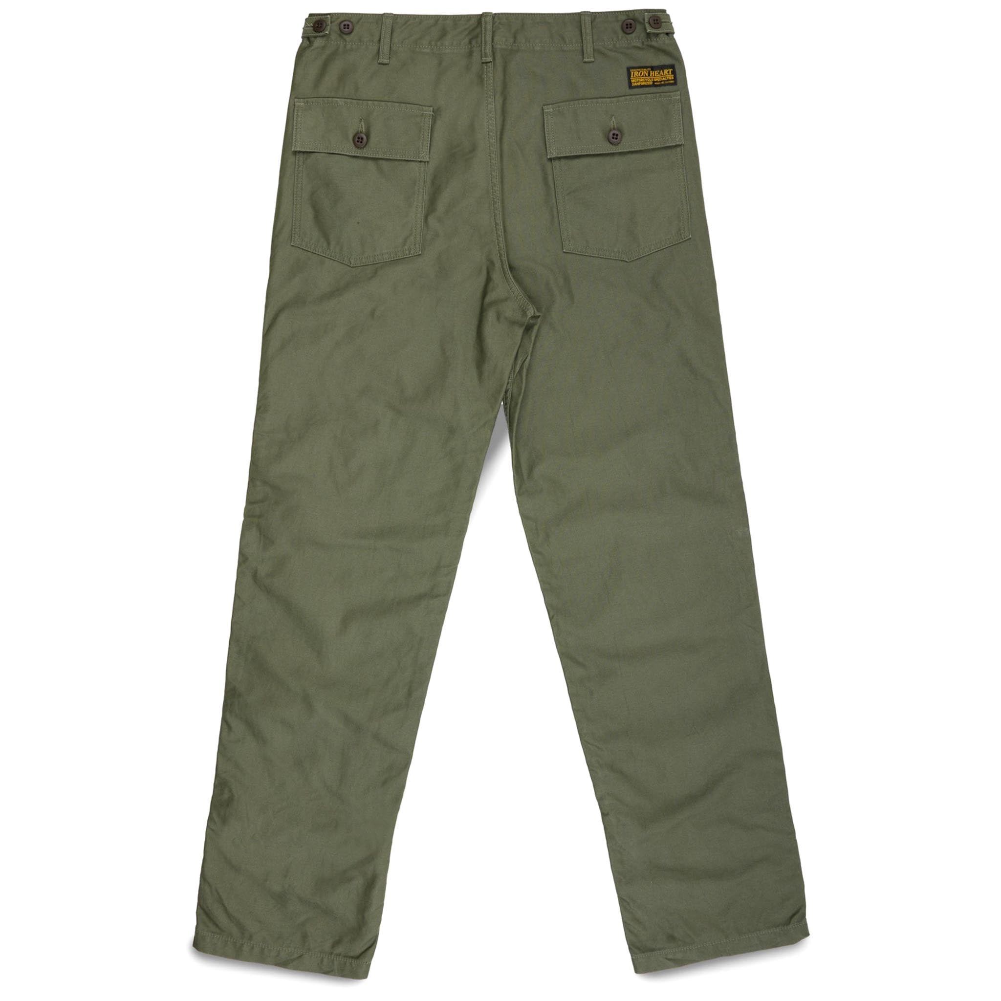 IH-744-GRN 10oz Back Sateen Baker Pants - Army Green