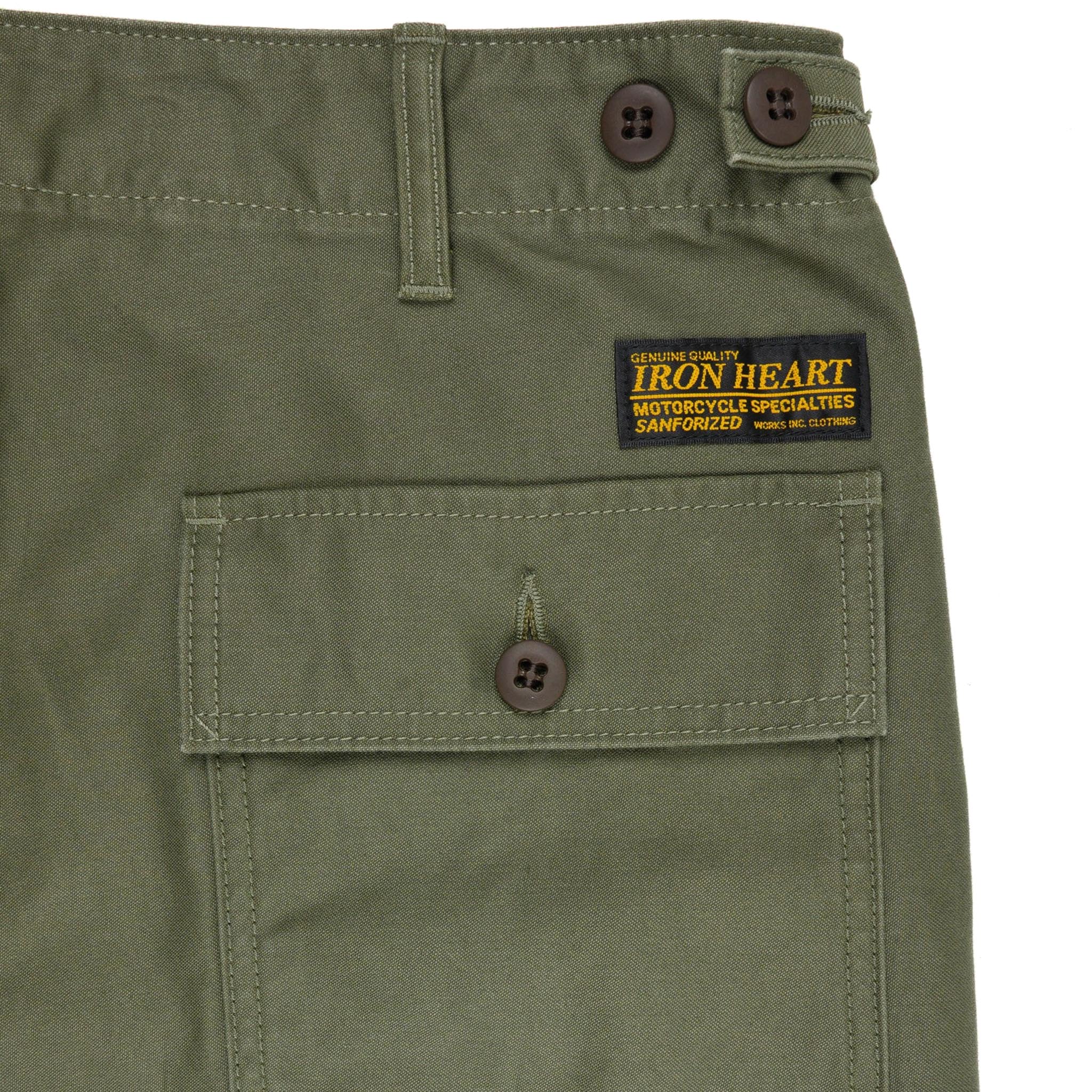 IH-744-GRN 10oz Back Sateen Baker Pants - Army Green