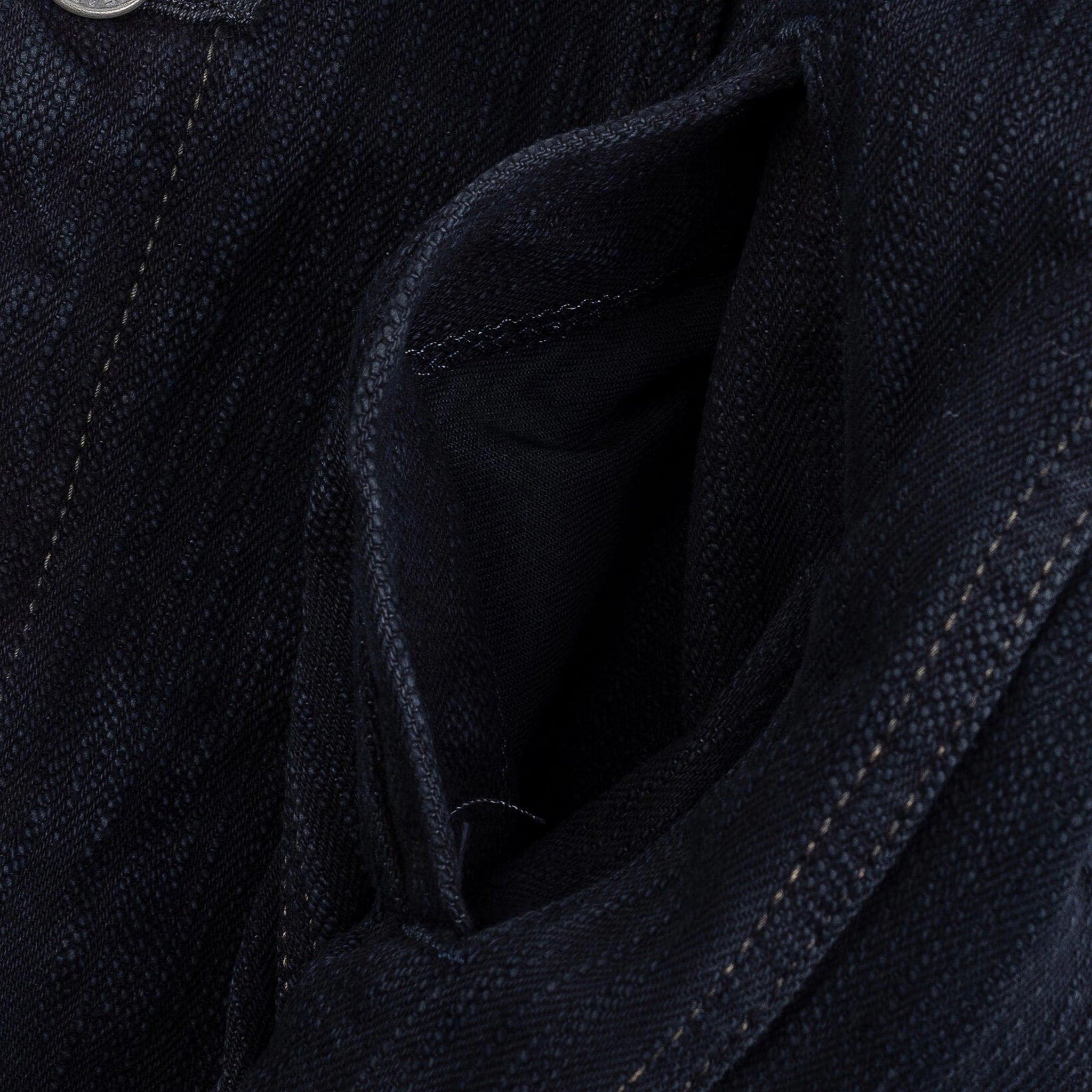 IH-526J-SLBod 16oz Slubby Selvedge Denim Type III Jacket - Indigo Overdyed Black