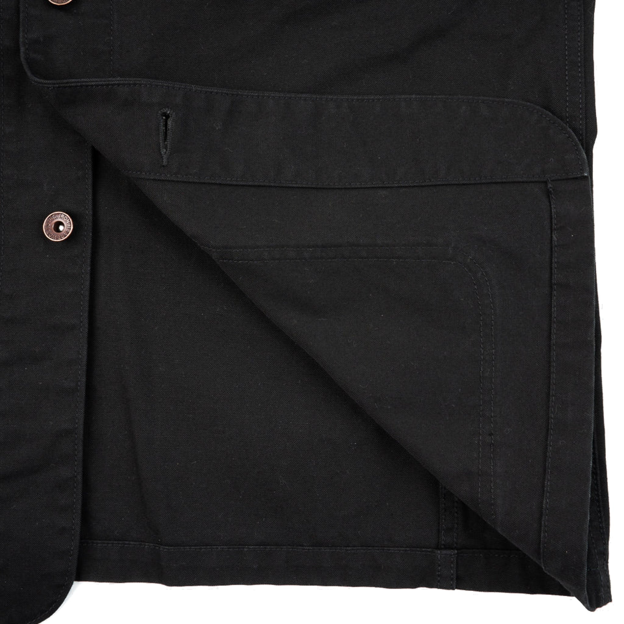 IHJ-148-BLK 10oz Kurashikizome® Organic Cotton Duck Chore Jacket - Black