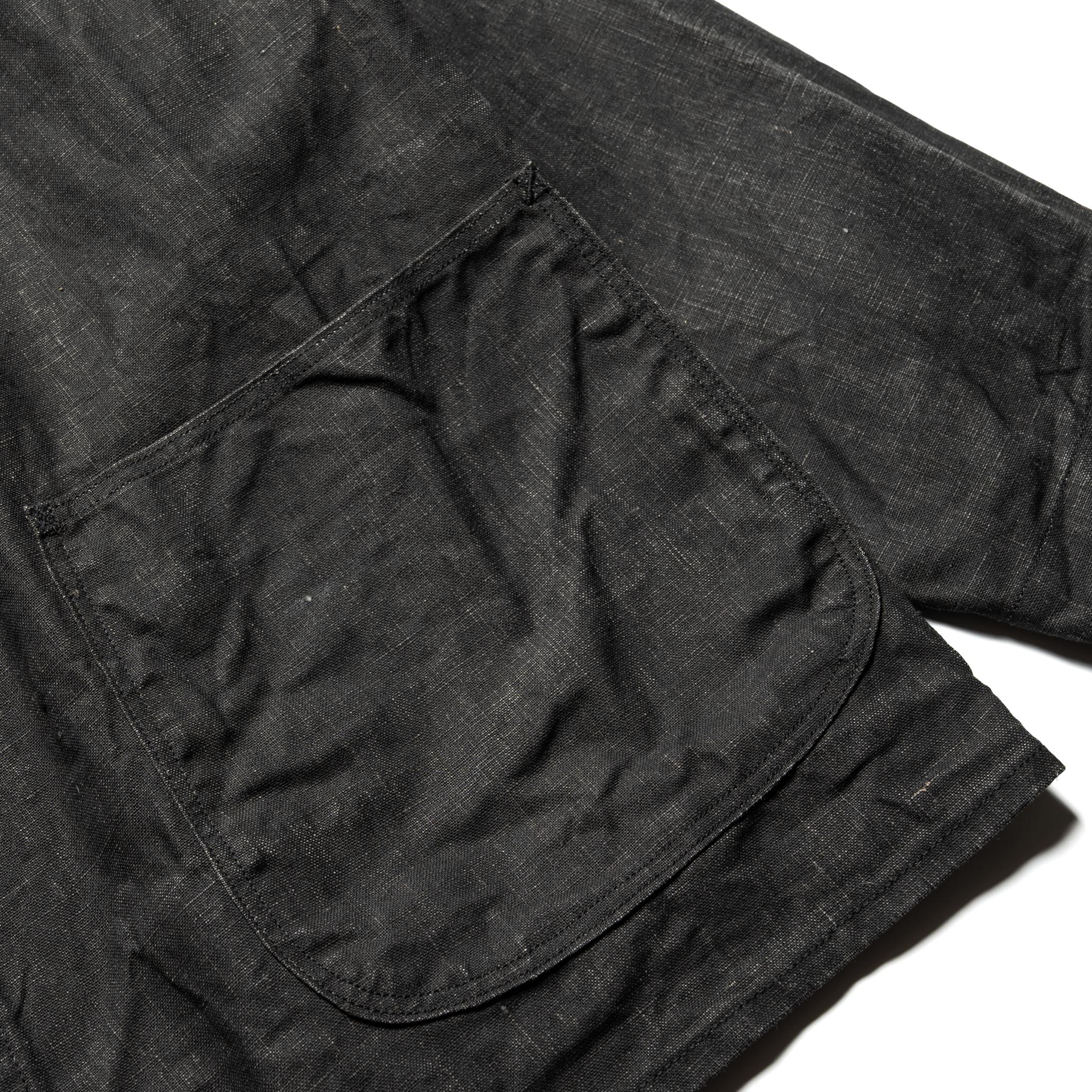 WWII 40's Sumi Coated Linen Coverall - Black