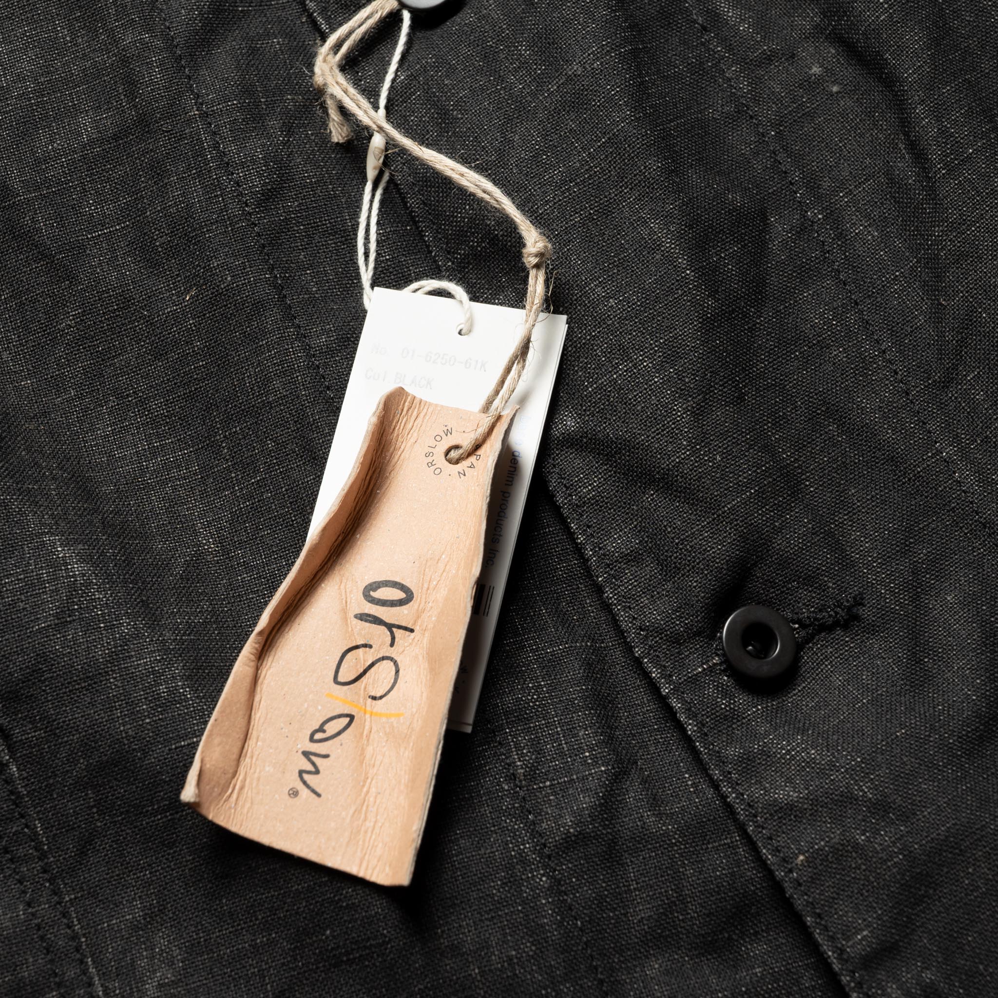 WWII 40's Sumi Coated Linen Coverall - Black