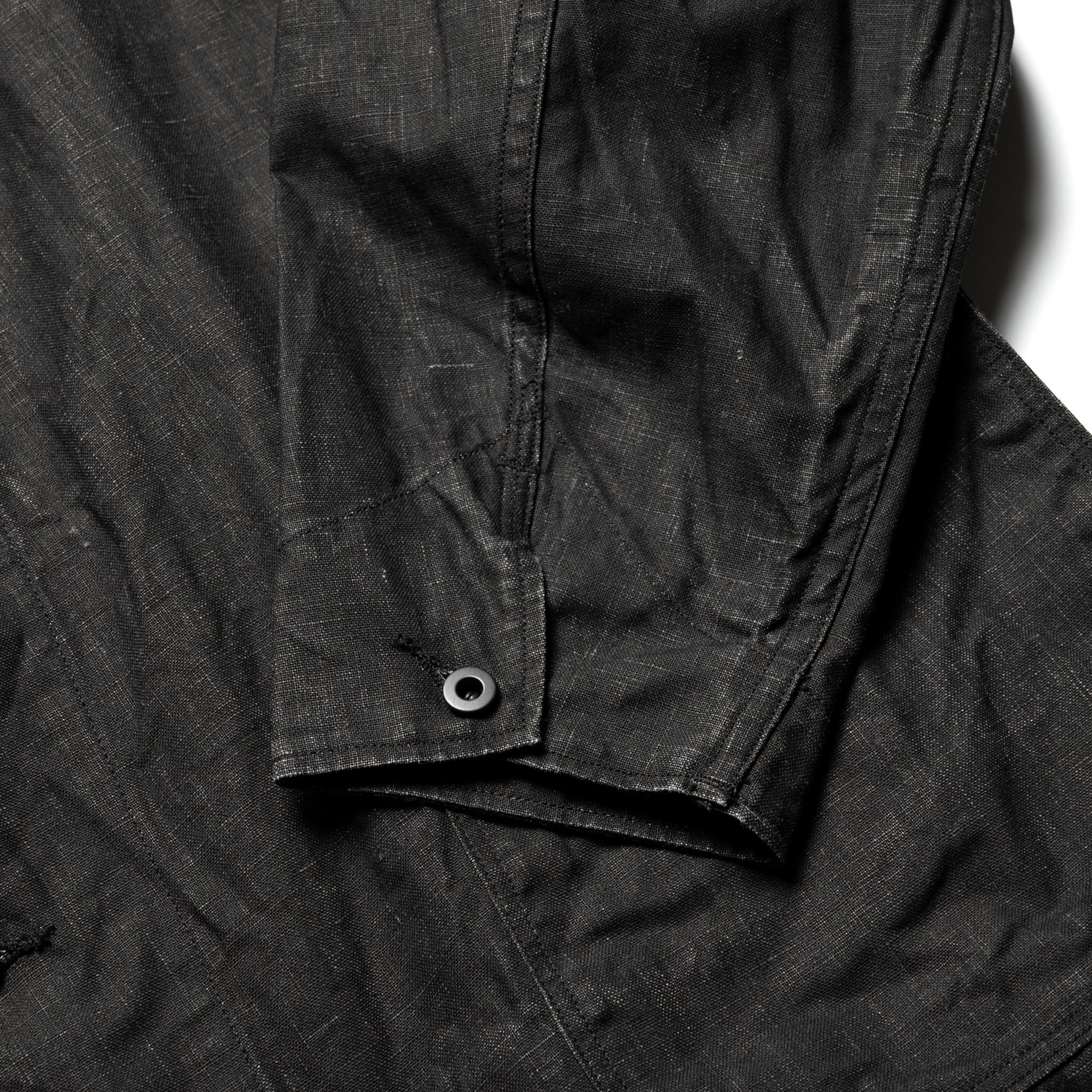 WWII 40's Sumi Coated Linen Coverall - Black