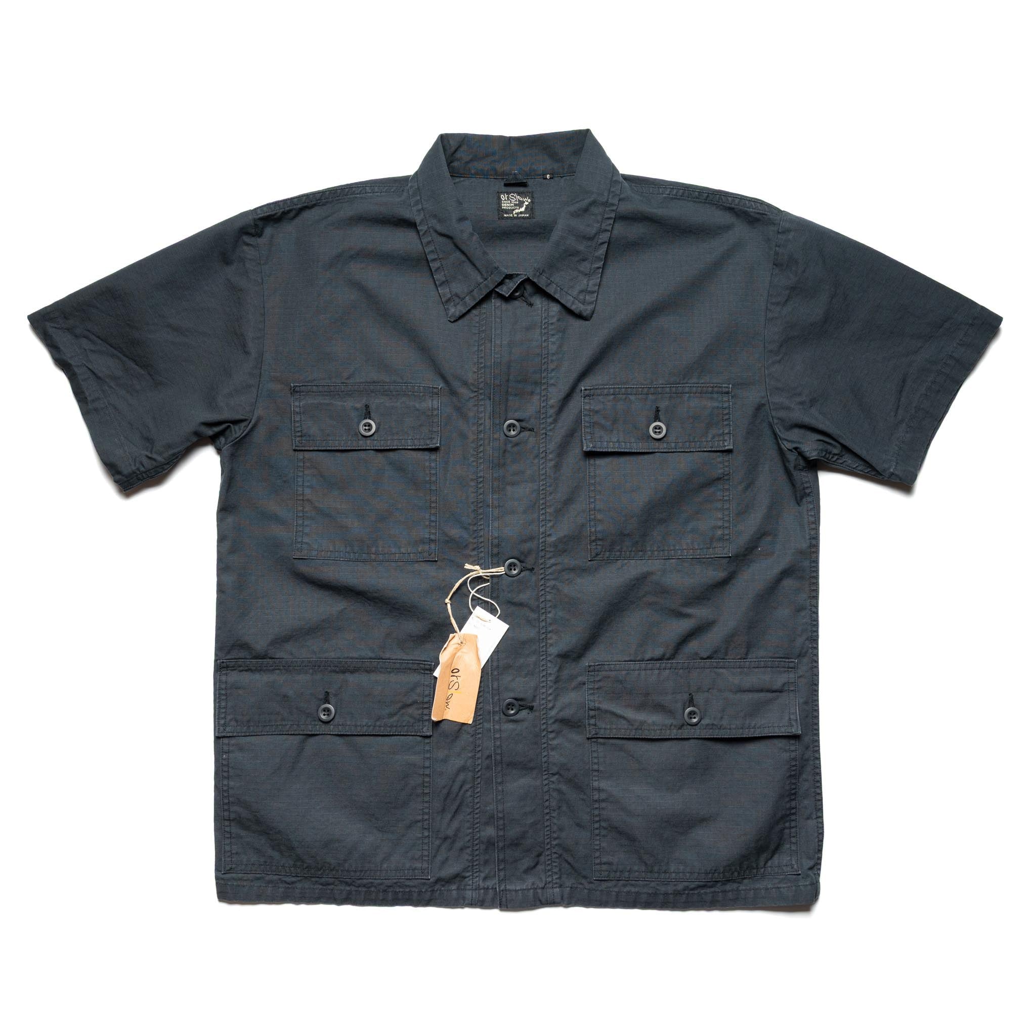Utility Short Sleeve Shirt Jacket - Navy