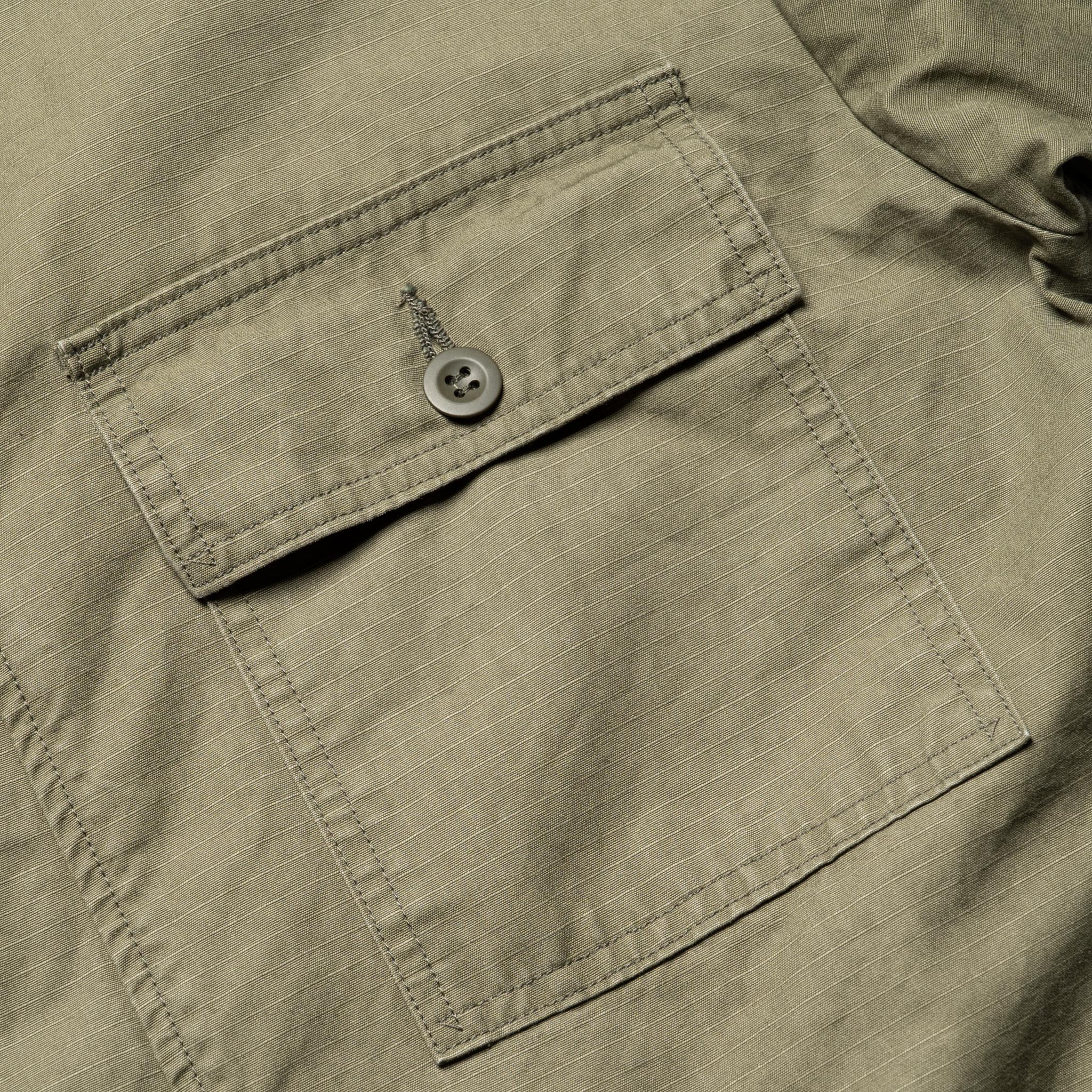 Utility Short Sleeve Shirt Jacket - Army Green