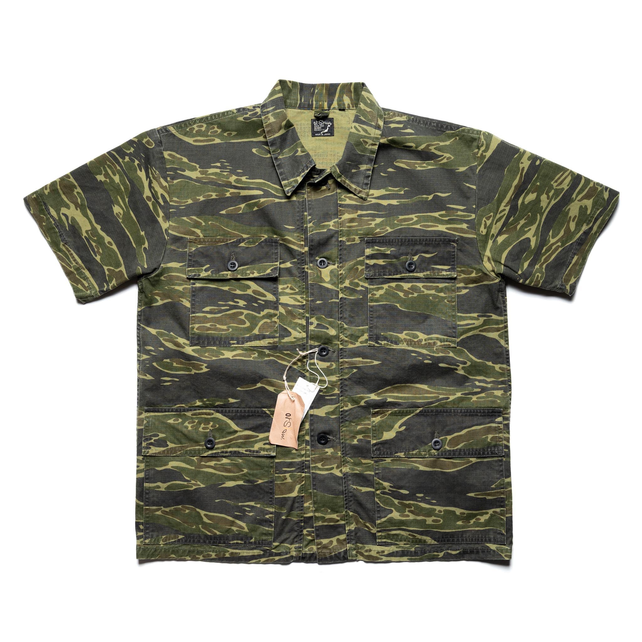 Utility Short Sleeve Shirt Jacket - Tiger Camo