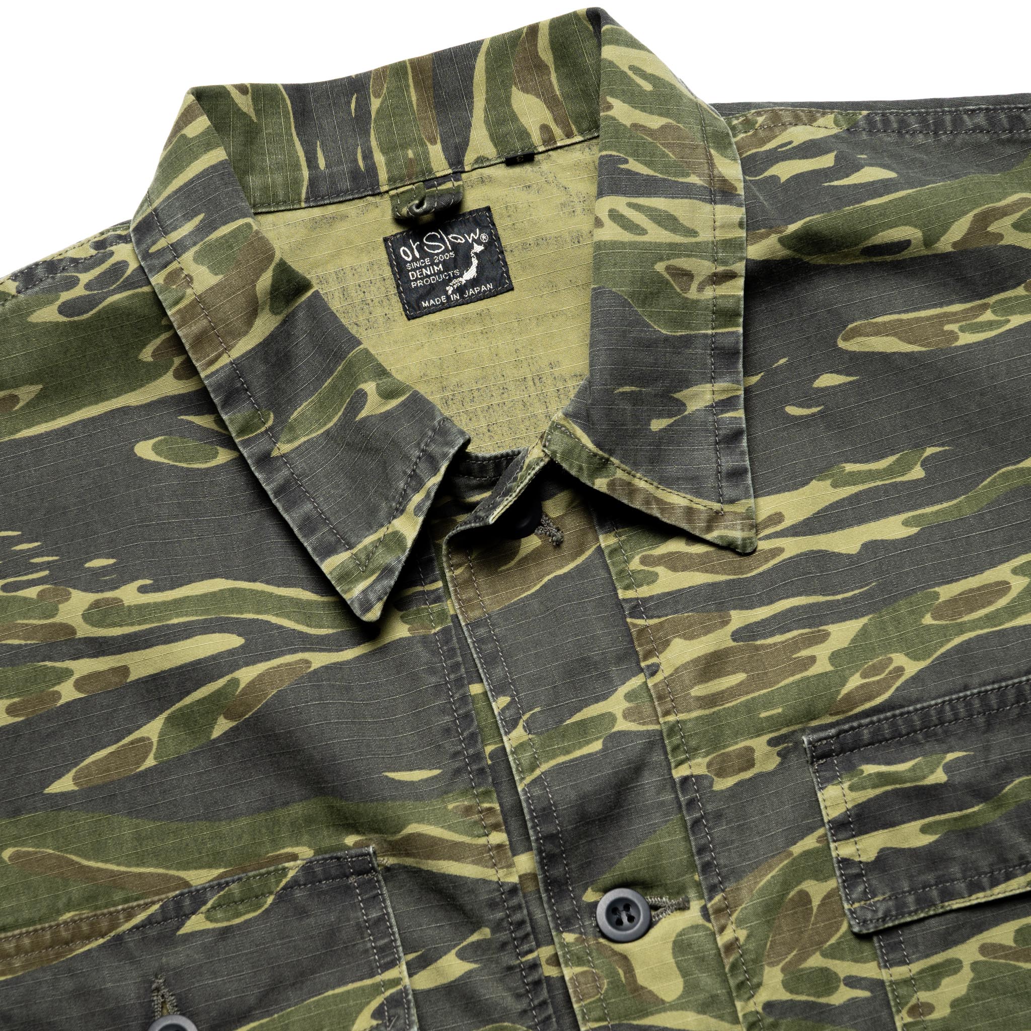 Utility Short Sleeve Shirt Jacket - Tiger Camo