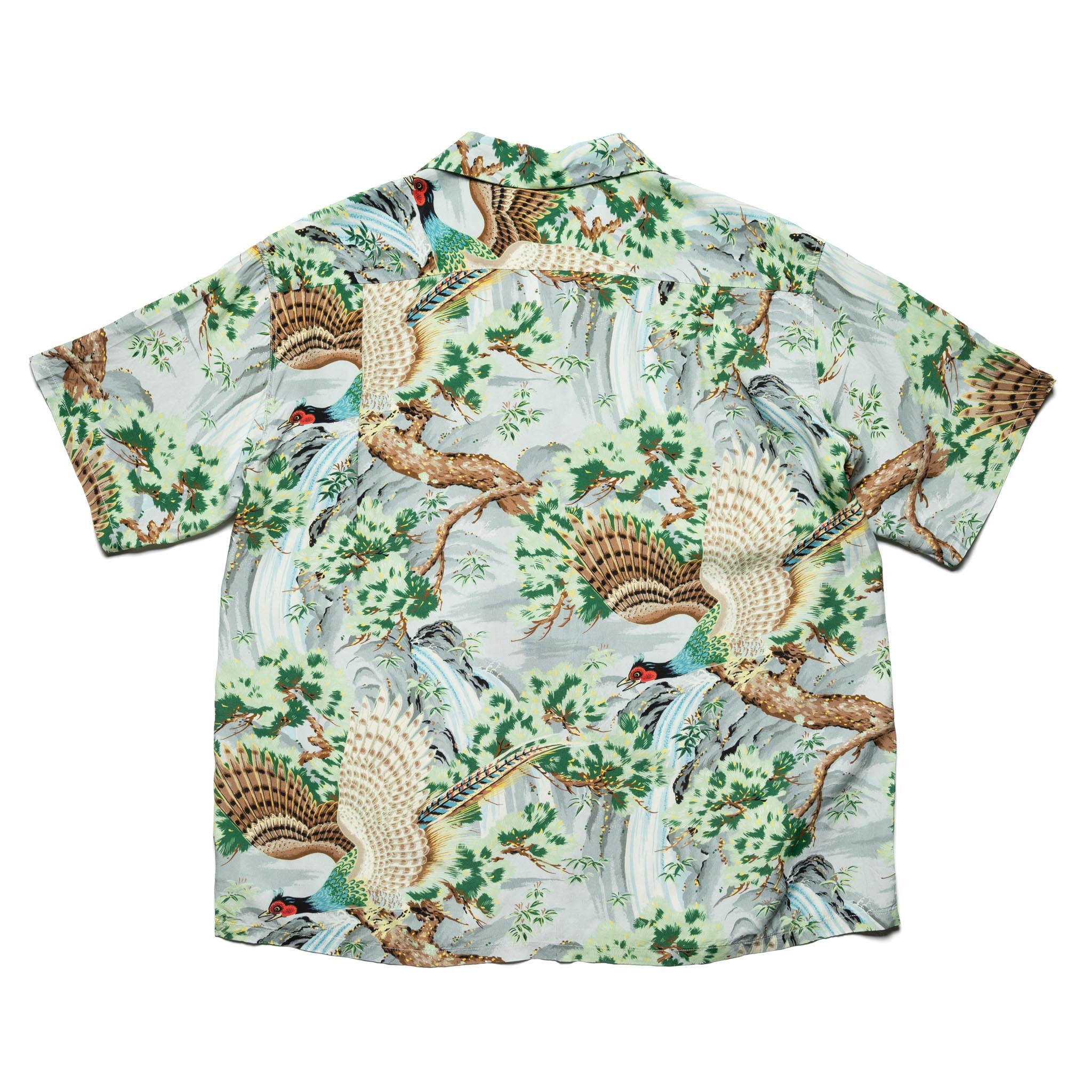 Peacock Garden Hawaiian Shirt - Green