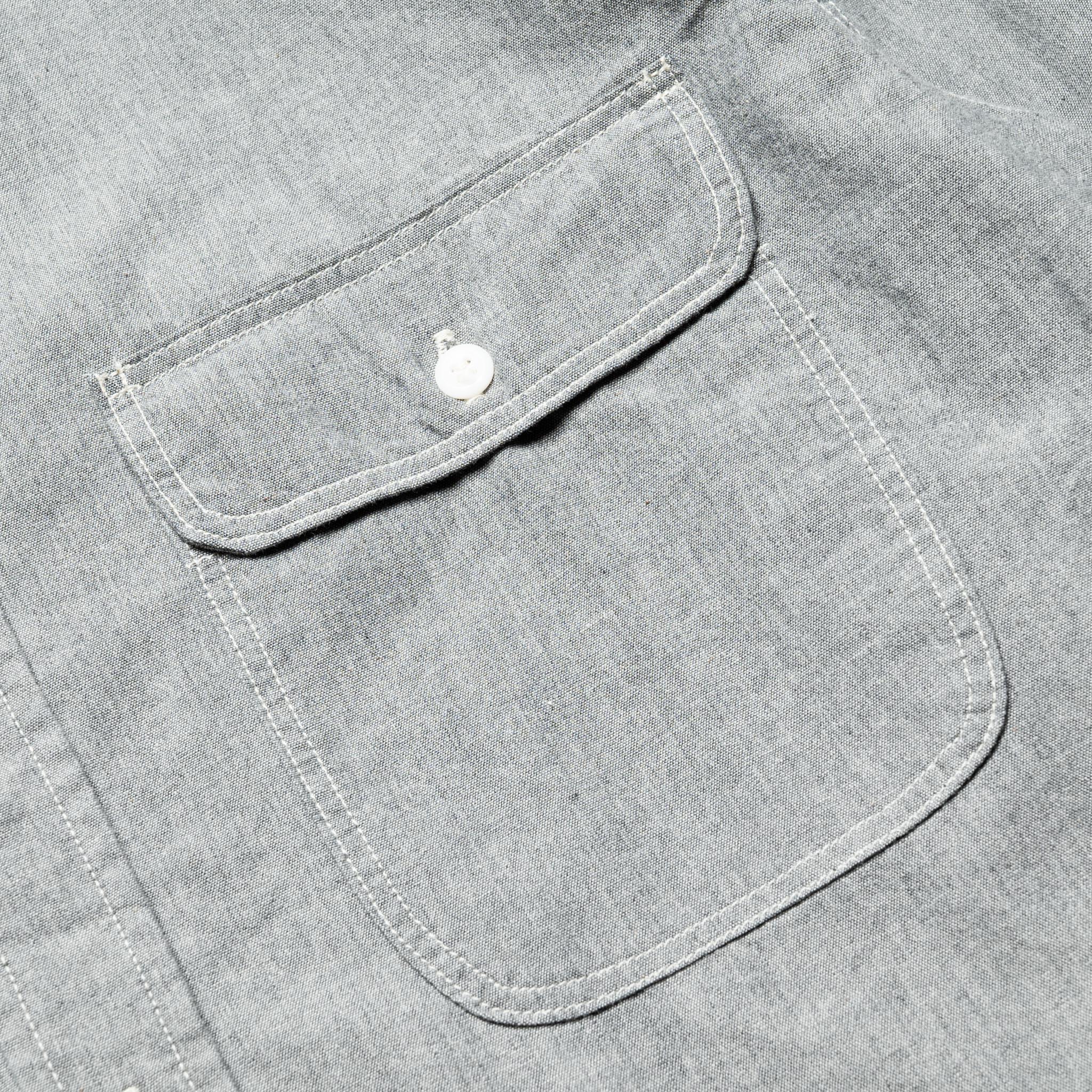 Original Check Work Shirt With Flap Pocket - Gray