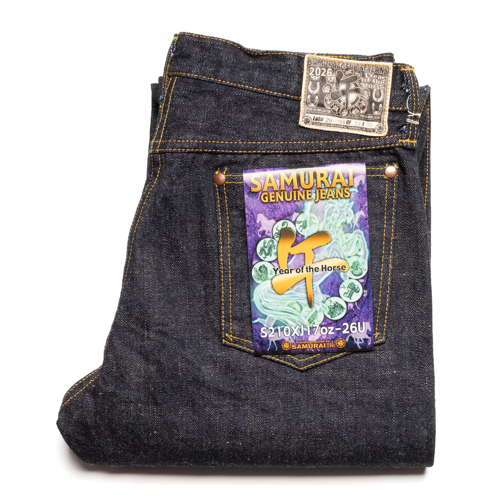 S210XJ17oz-26U 17oz "Zero+" Year of the Horse - Straight Fit