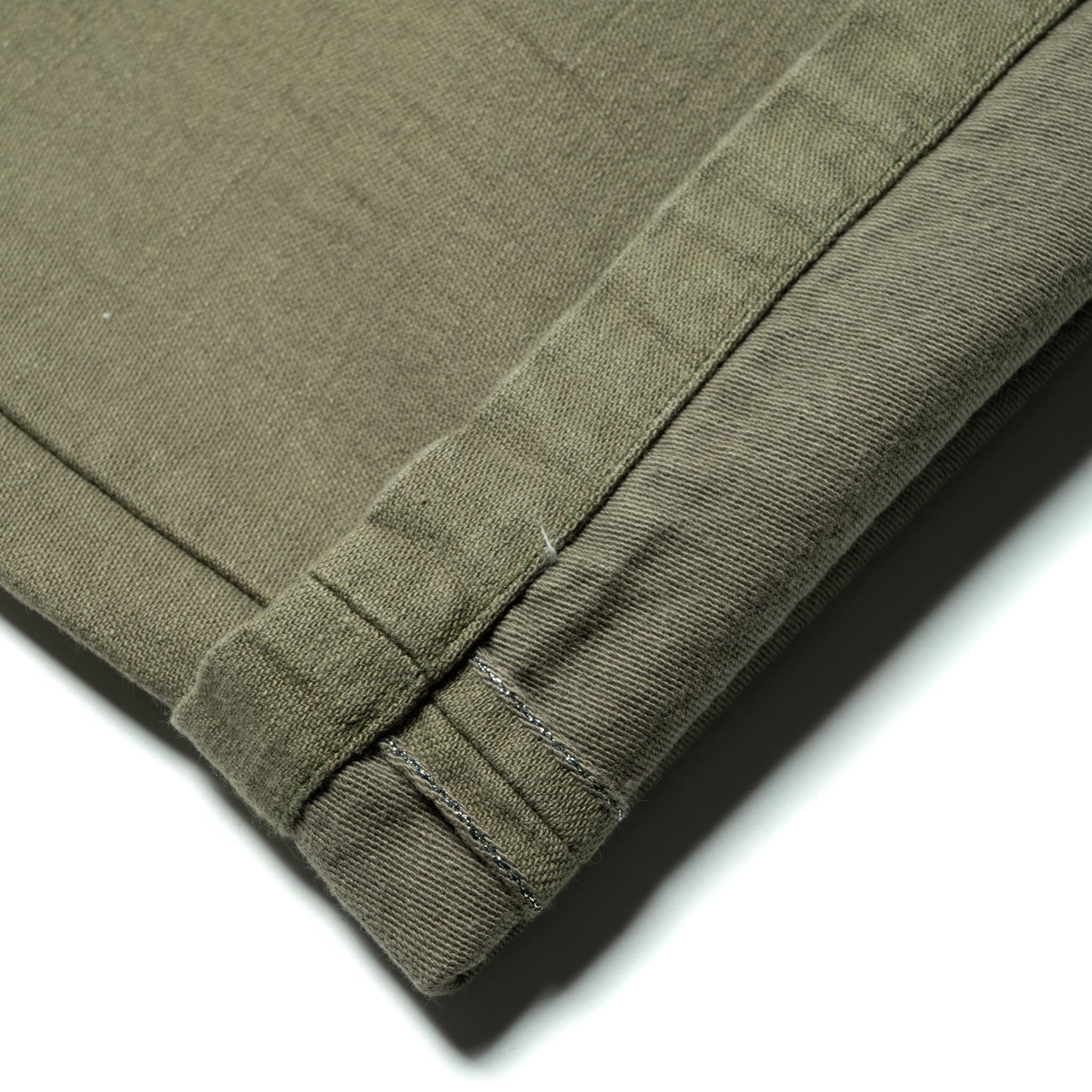 SJ42BP 15oz Heavy Back Satin Trousers - Olive