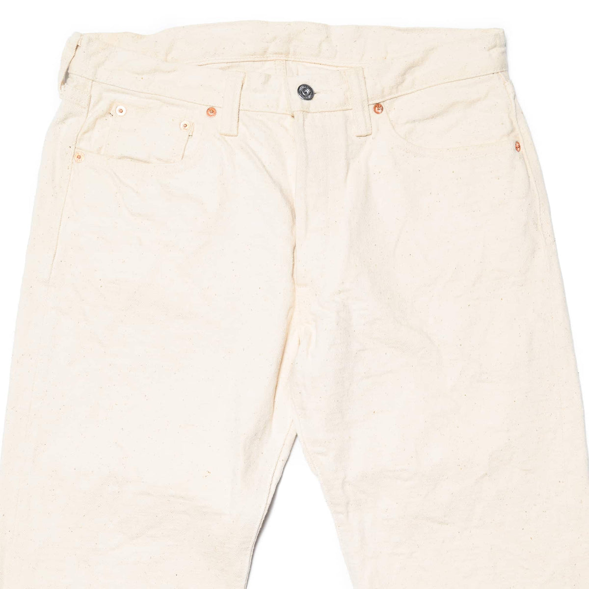 Samurai S710SC-KI 18oz Ecru Selvedge Denim Slim Straight Fit Top Block