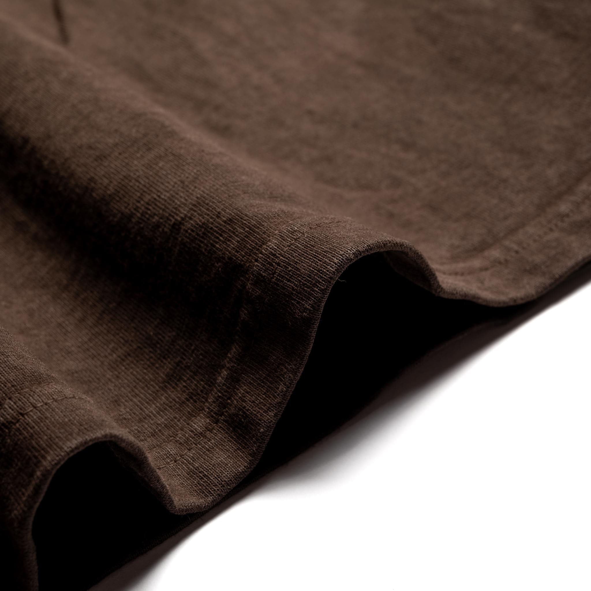 8198 Amami Oshima Mud-Dyed Loopwheeled T-Shirt - Dark Brown