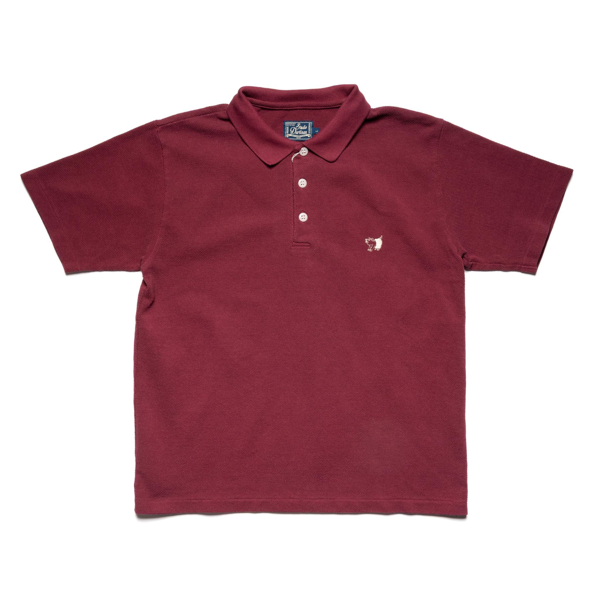 8201 Pique Knit Polo Shirt - Burgundy