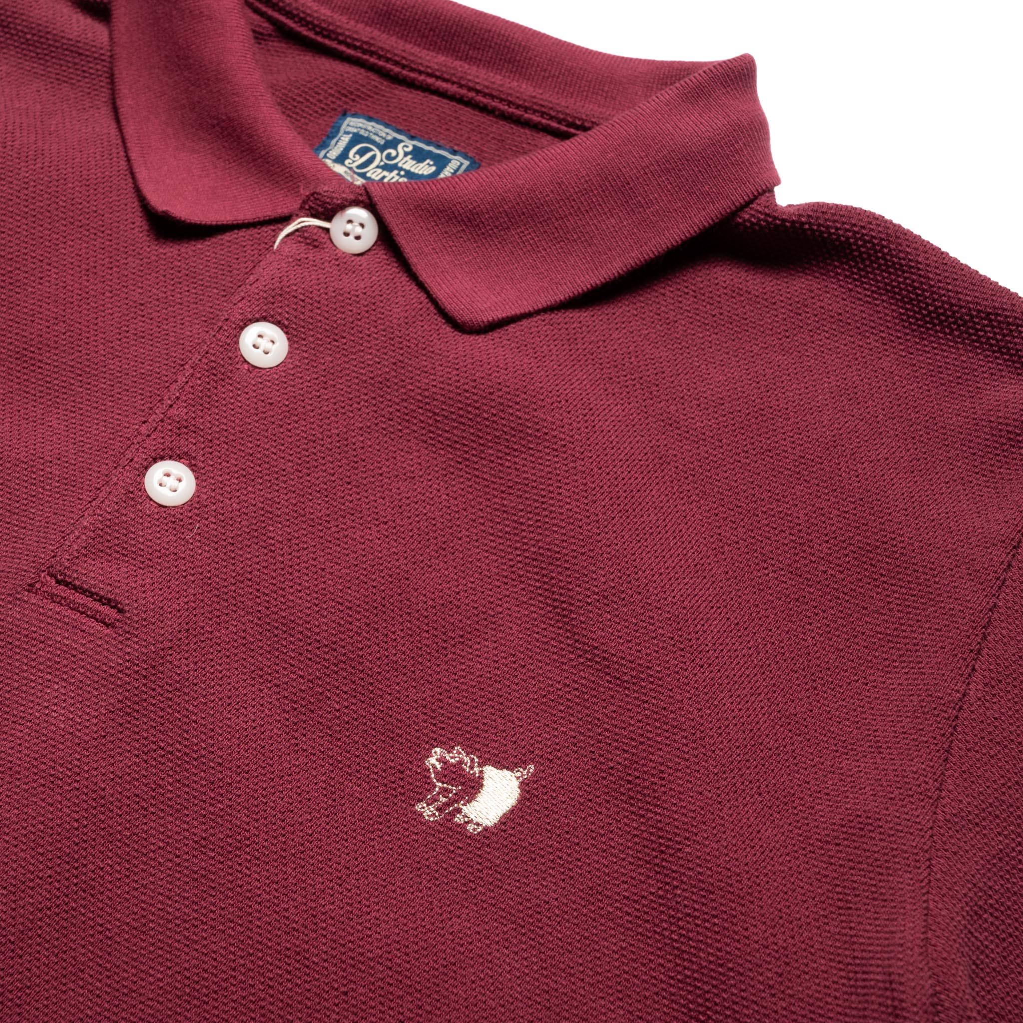 8201 Pique Knit Polo Shirt - Burgundy
