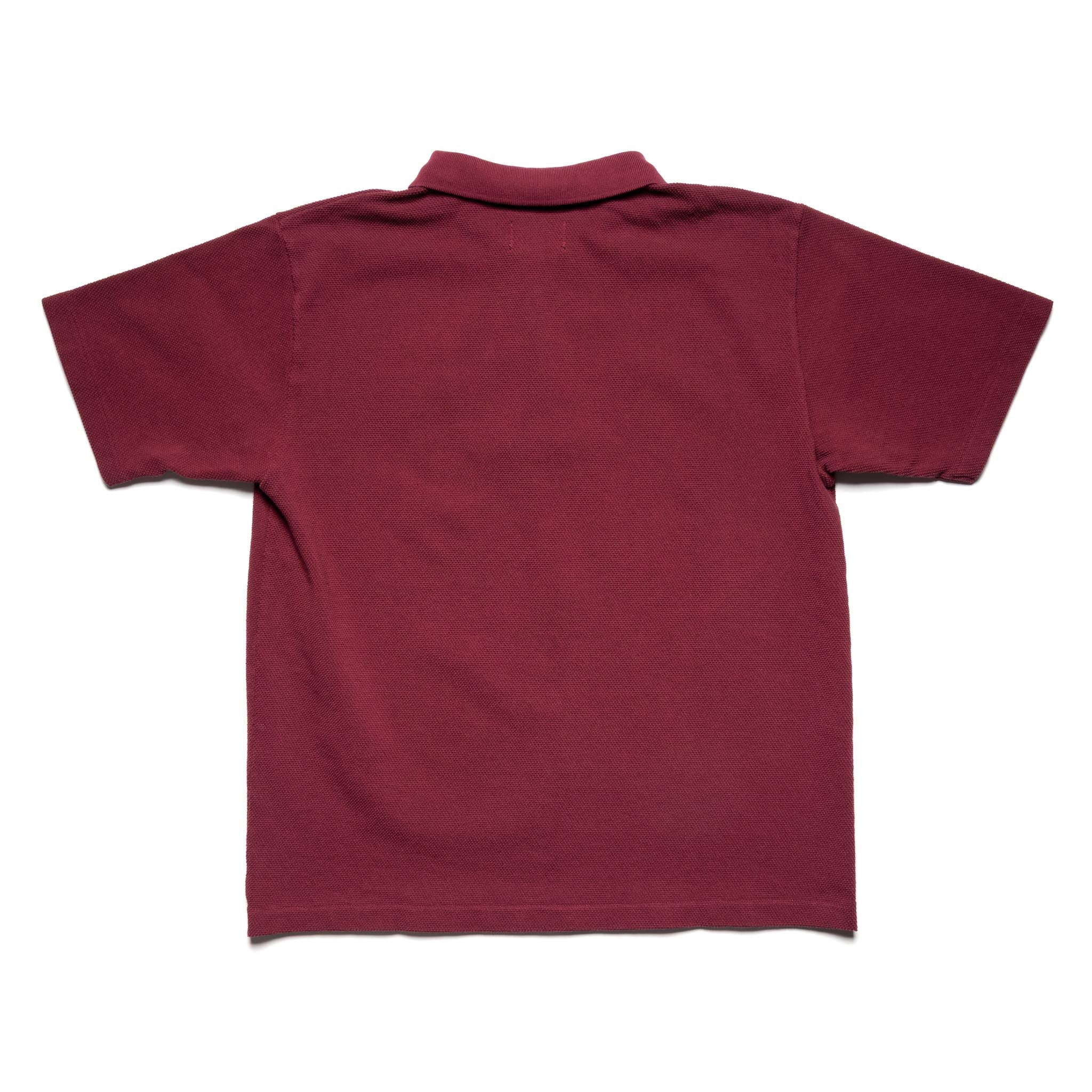 8201 Pique Knit Polo Shirt - Burgundy