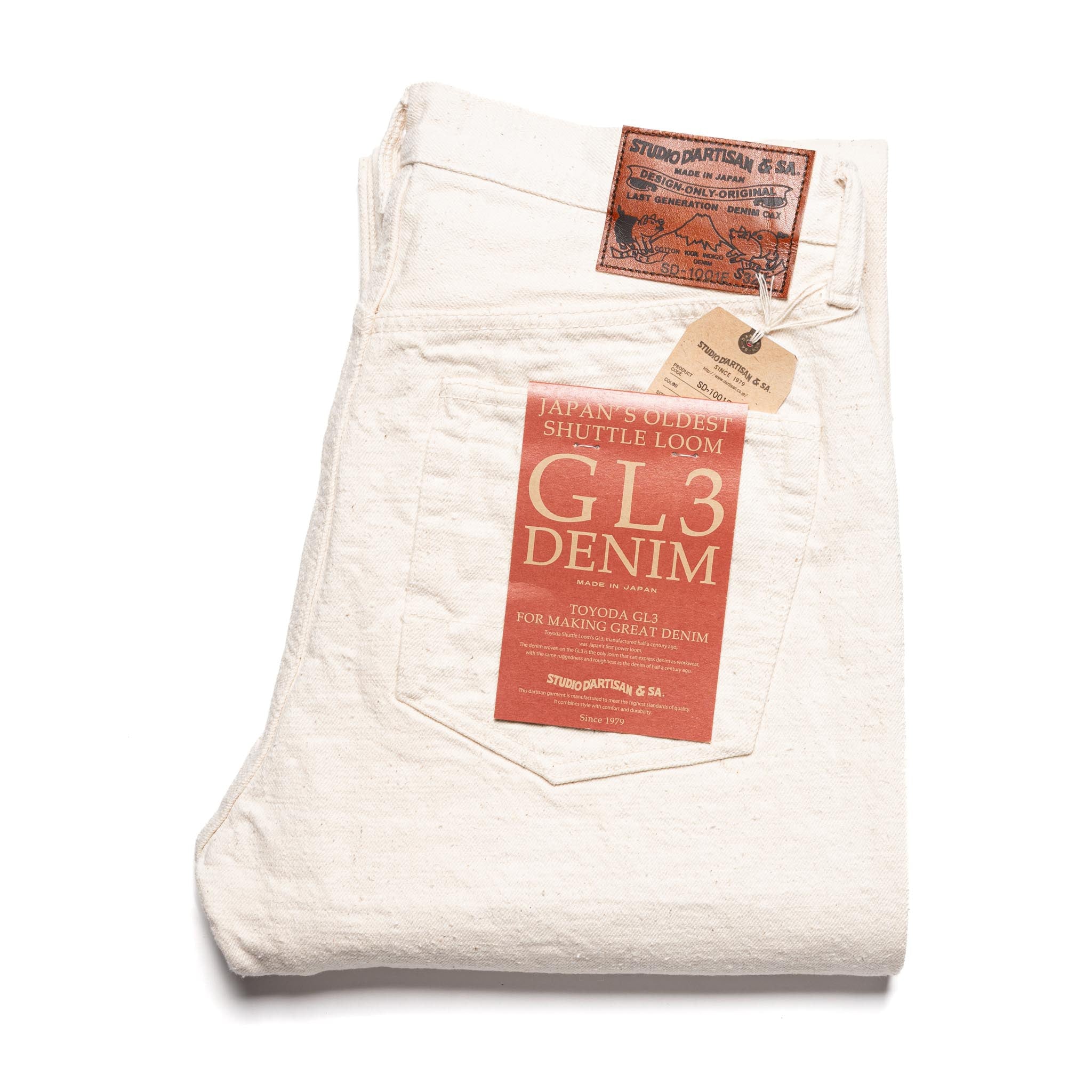 SD-1001E Ecru GL3 15oz Slub Selvedge Denim - Regular Straight