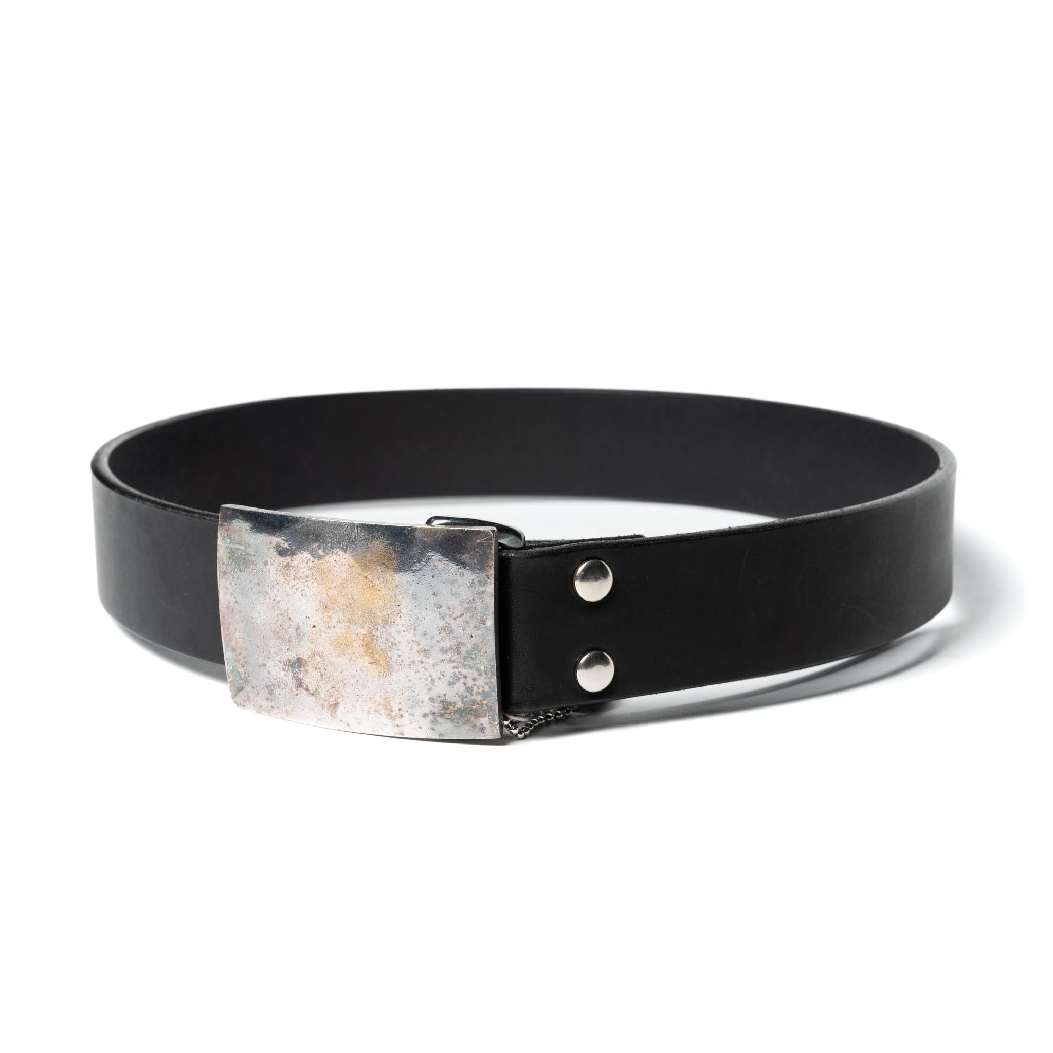 B-83 Flat Buckle Belt - Black