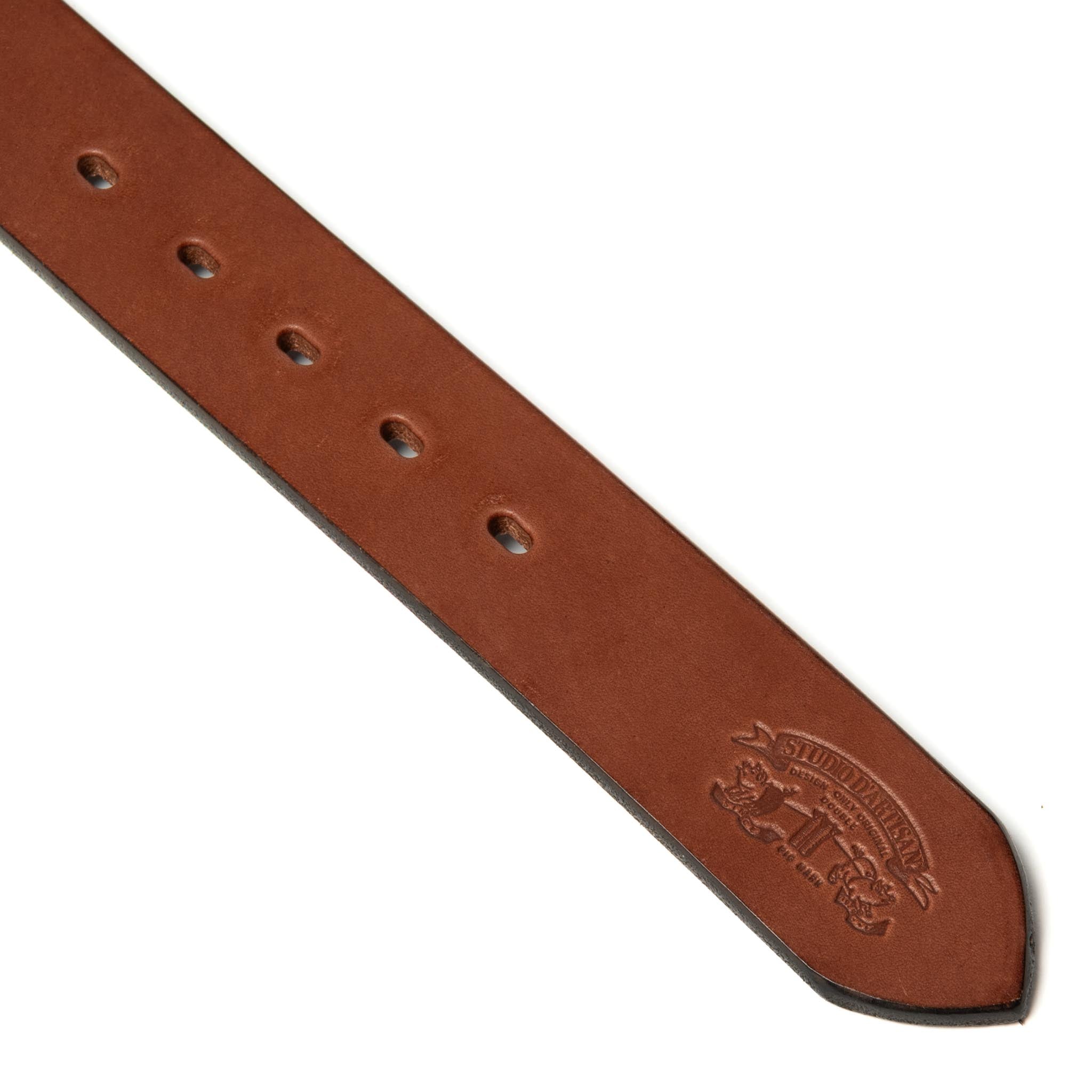 B-83 Flat Buckle Belt - Brown