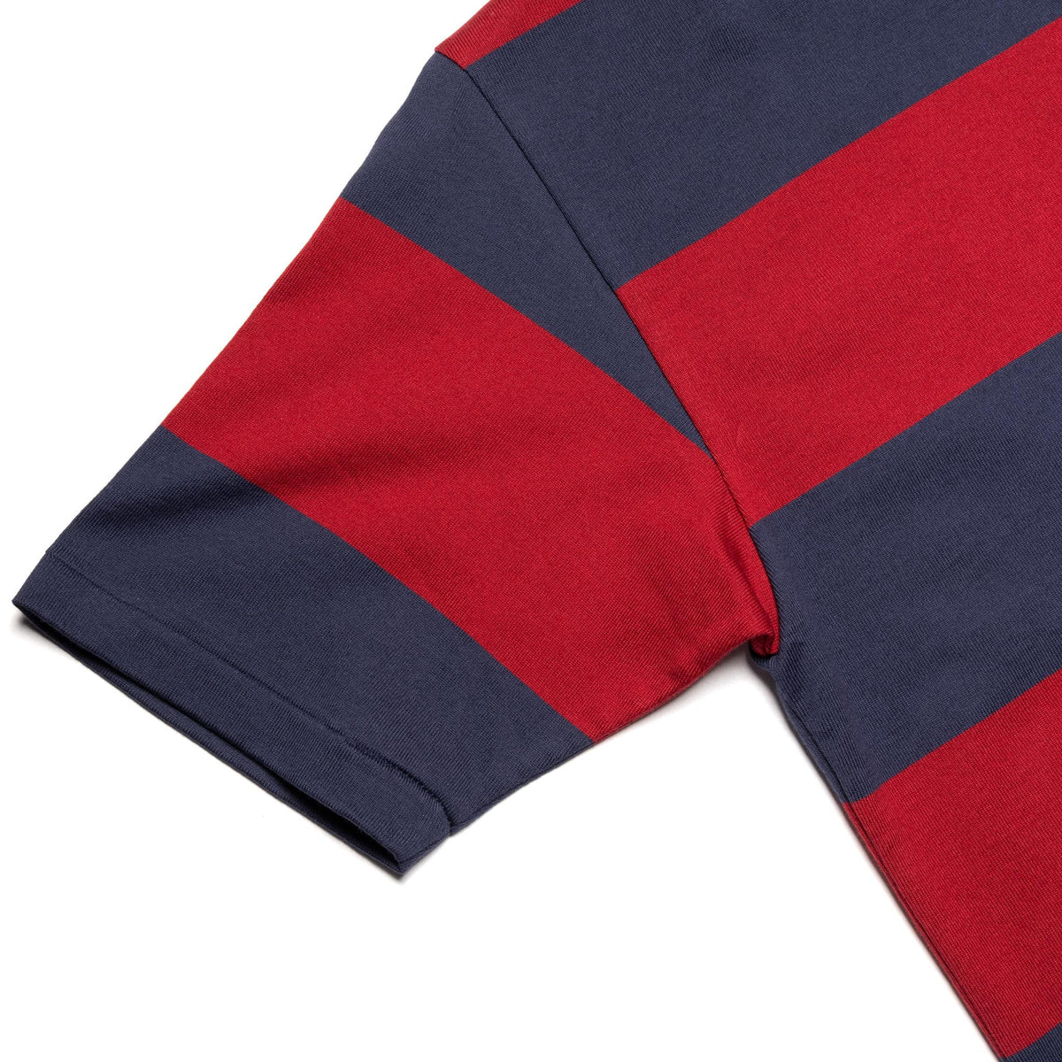 4108 Short Sleeve 4" Border Tee - Navy/Bordeaux