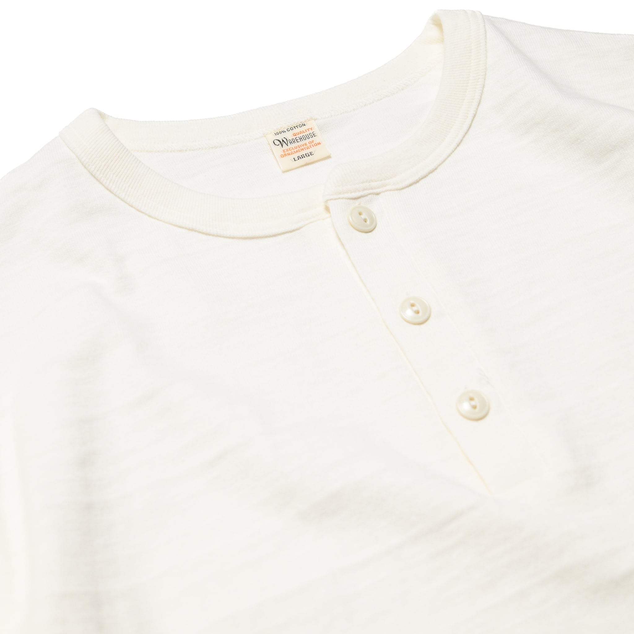 5907 Long Sleeve Henley - Off White