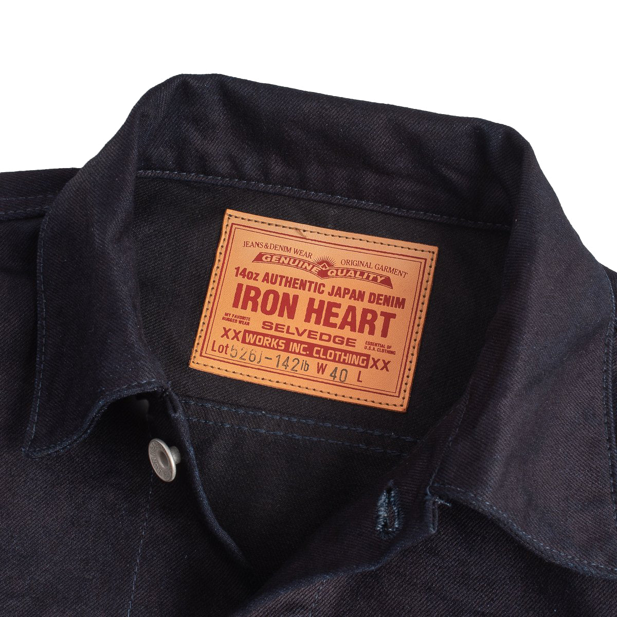 IH-526J-142ib - 14oz Selvedge Denim Modified Type III - Indigo/Black