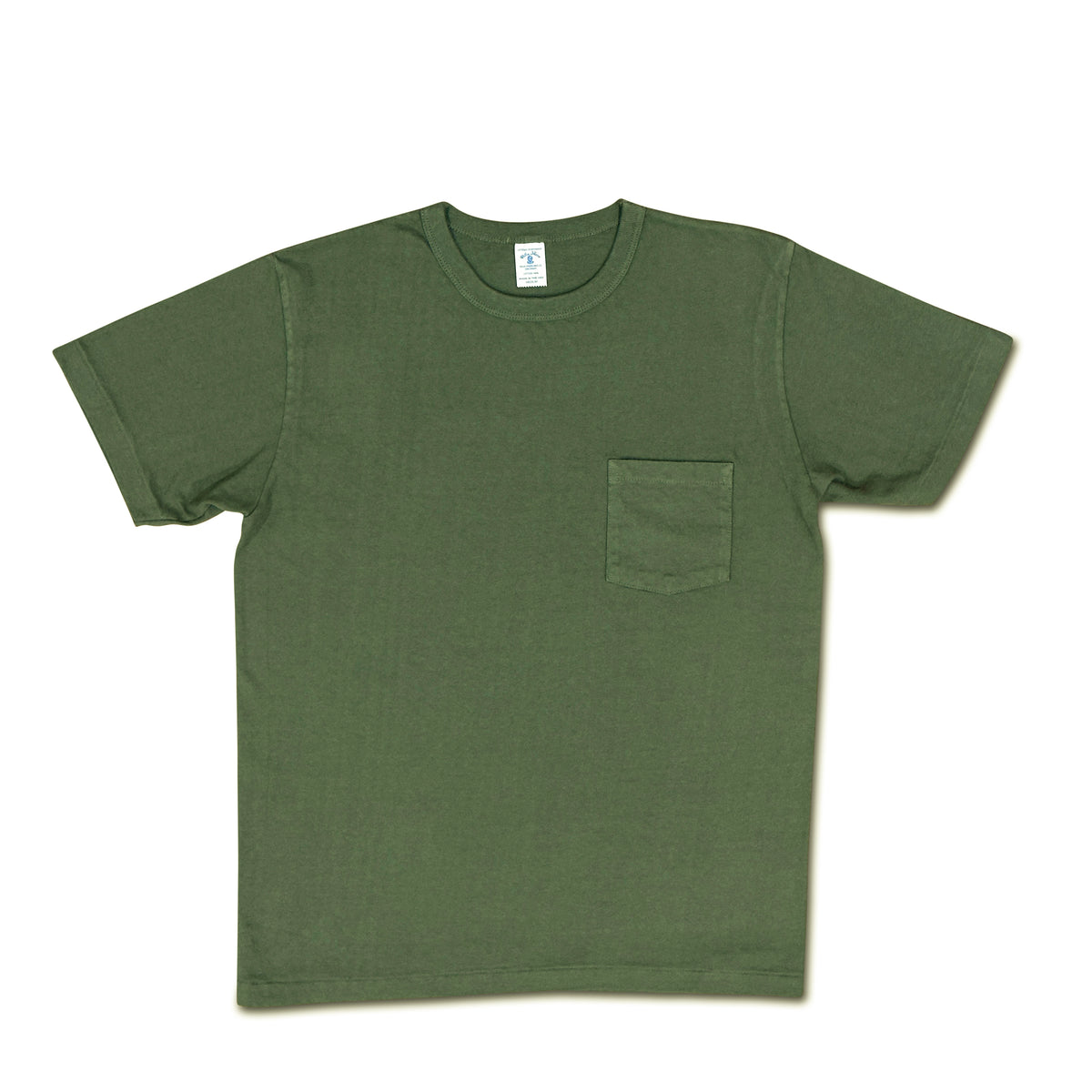 14/1 Pigment Dyed Pocket T-Shirt - Fatigue Green