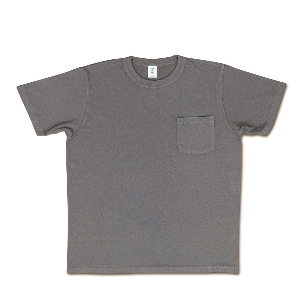 14/1 Pigment Dyed Pocket T-Shirt - Gunmetal