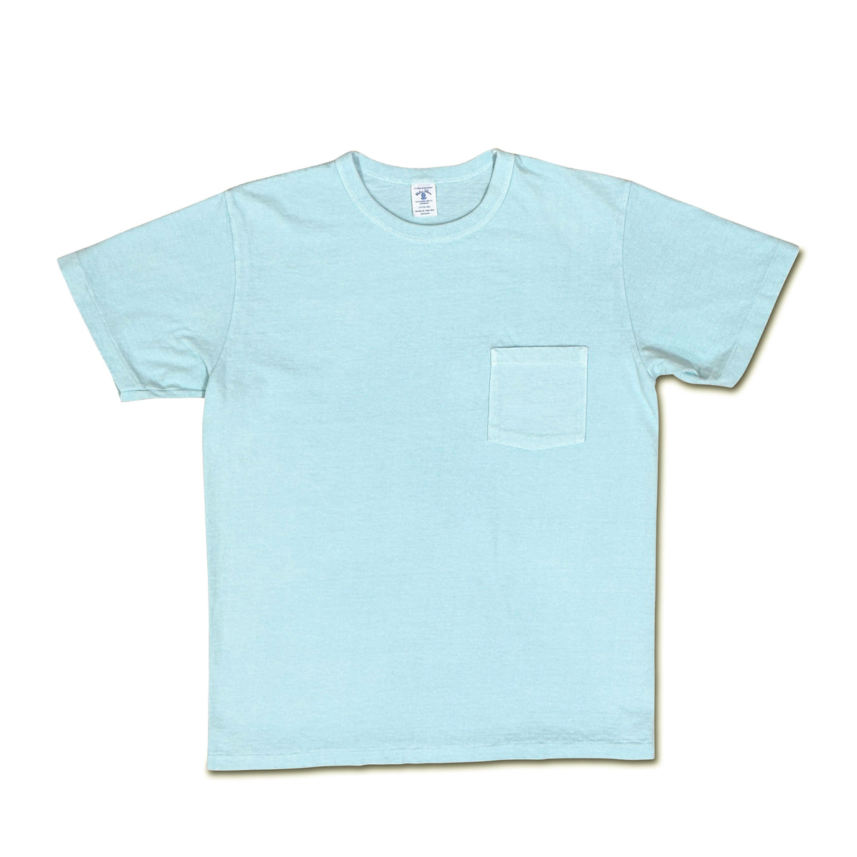 14/1 Pigment Dyed Pocket T-Shirt - Turquoise