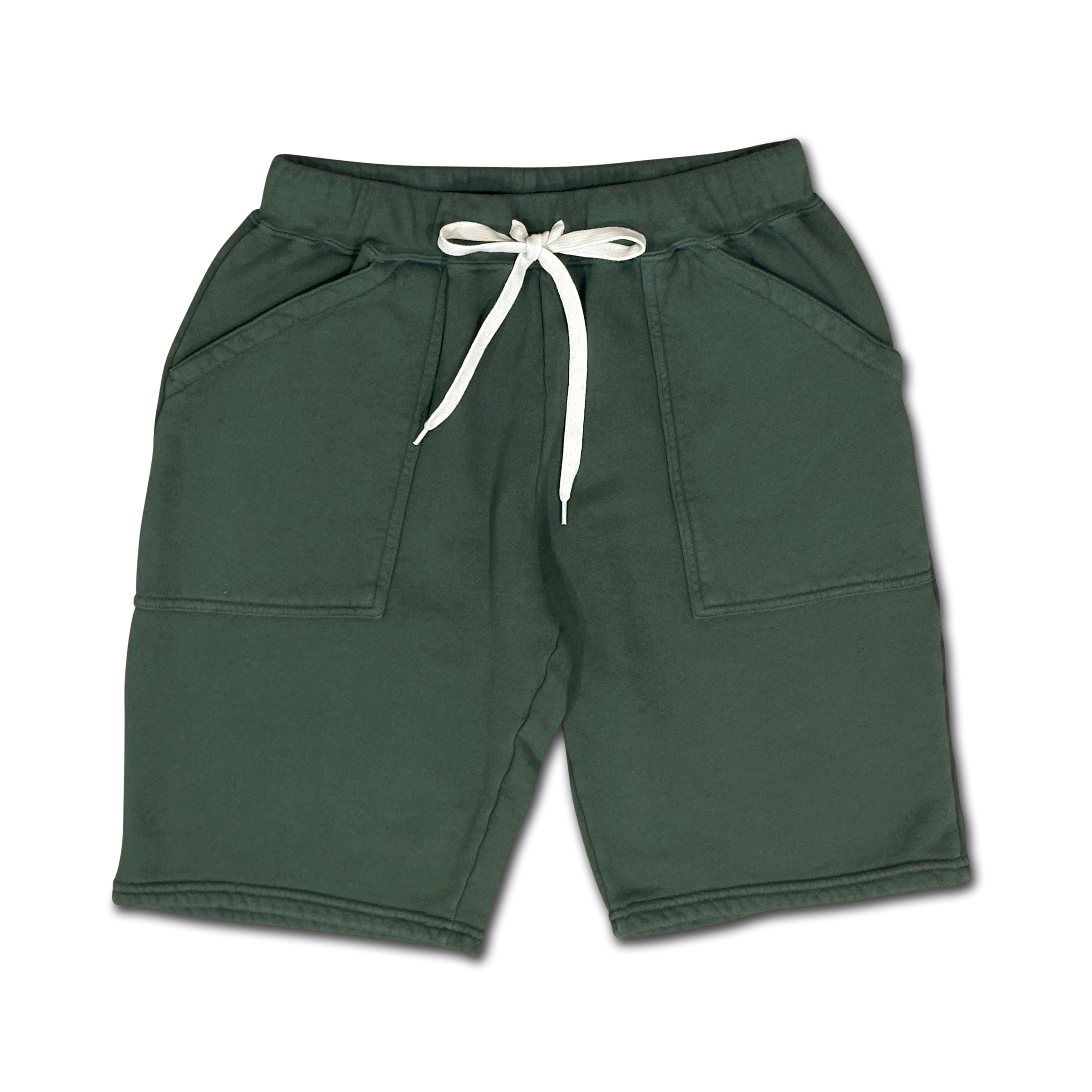 8oz Pigment Dyed Army Gym Shorts - Fatigue Green