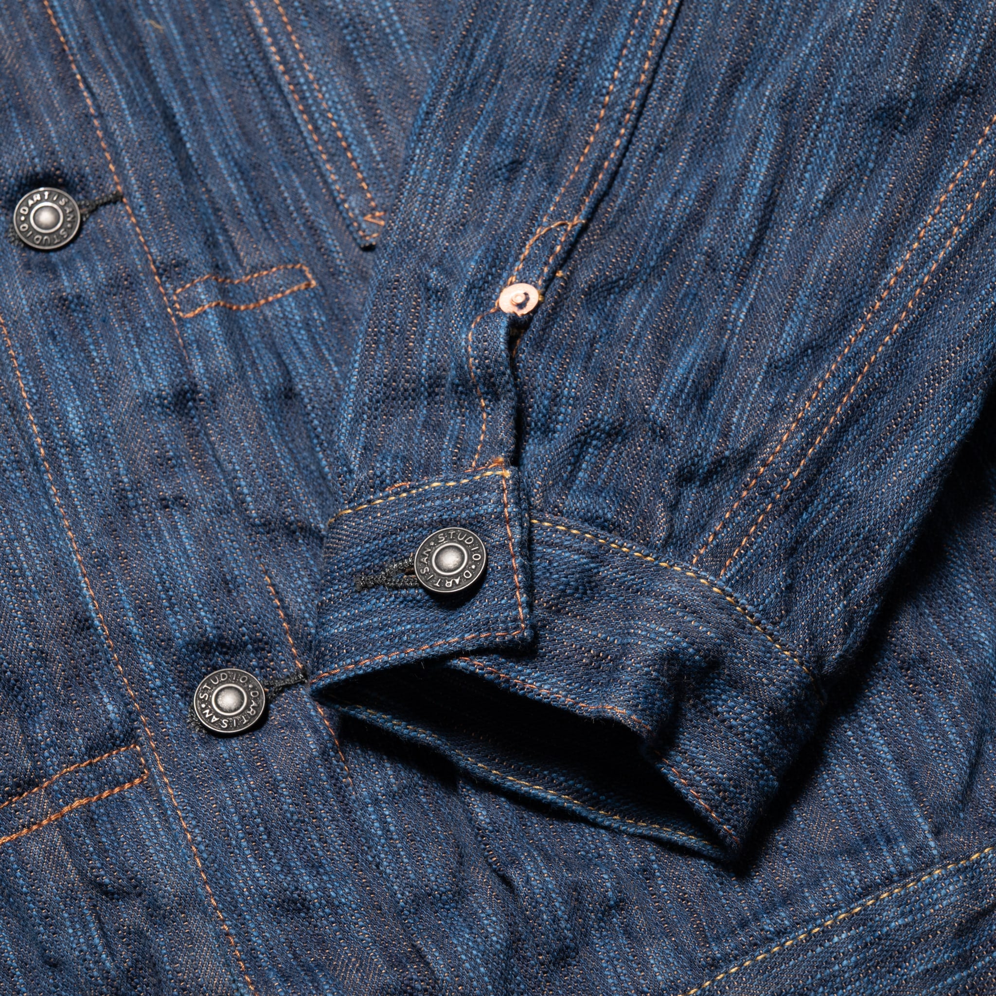 D4615 "Awa Sho-ai Kakishibu" 15oz Natural Indigo Kakishibu Selvedge Denim Type 2 Jacket