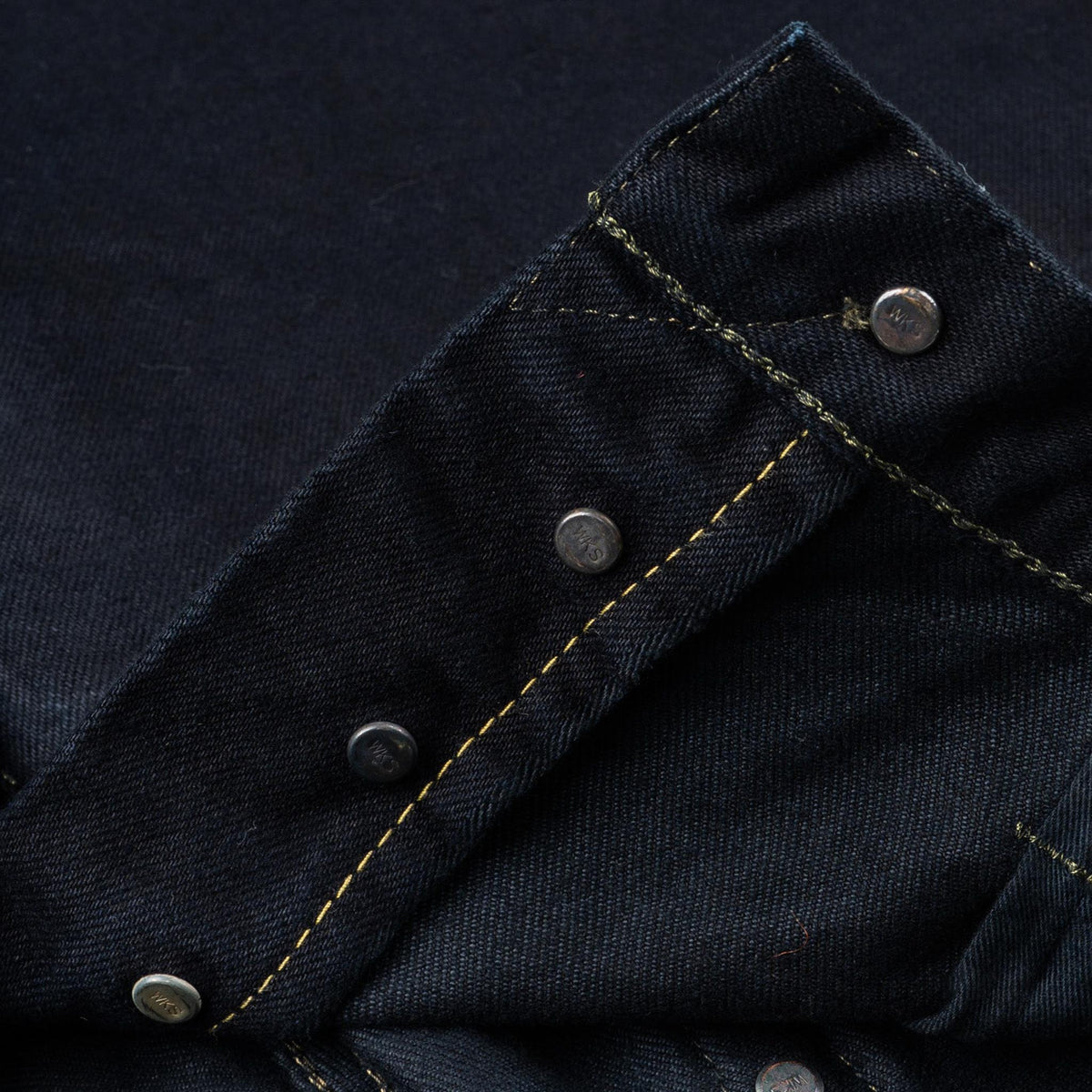 IH-1955S-142od 14oz Selvedge Denim "1955" Vintage Tapered Jeans - Indigo Overdyed Black