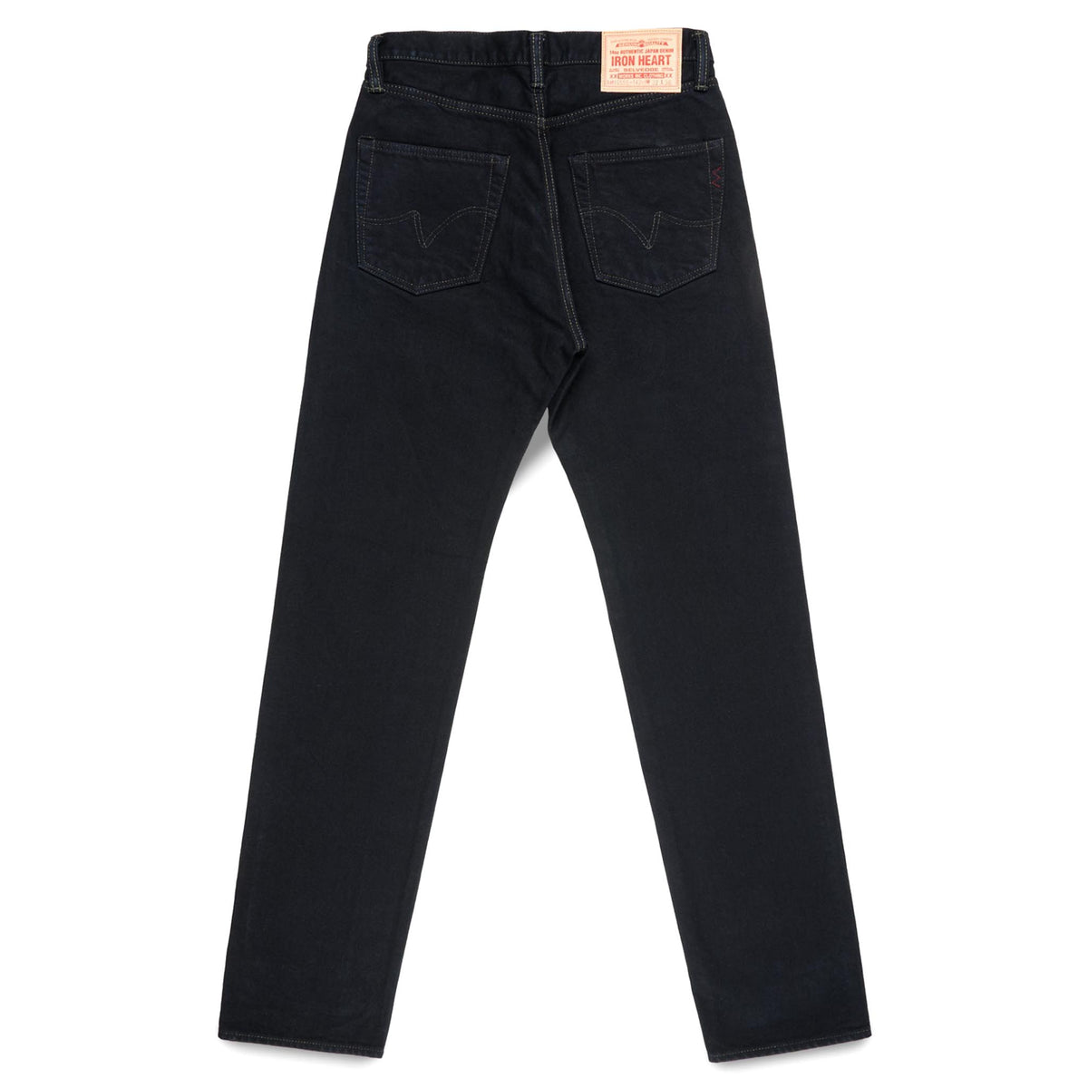 IH-1955S-142od 14oz Selvedge Denim "1955" Vintage Tapered Jeans - Indigo Overdyed Black